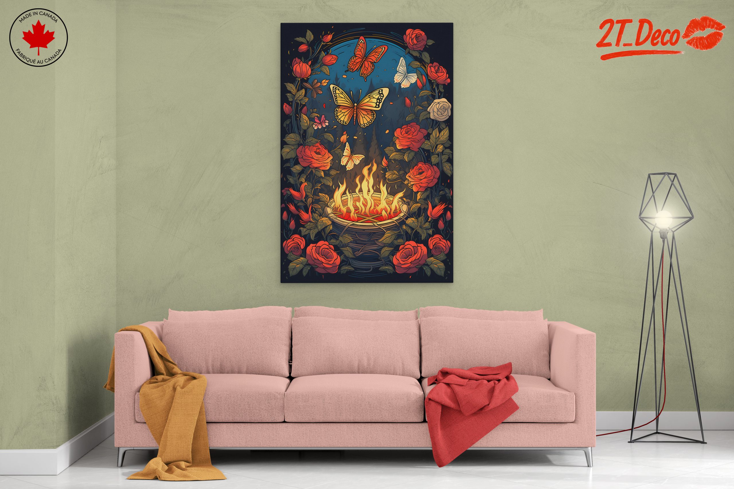 Beautiful Floral Arrangement with Butterflies 2 - Image 2