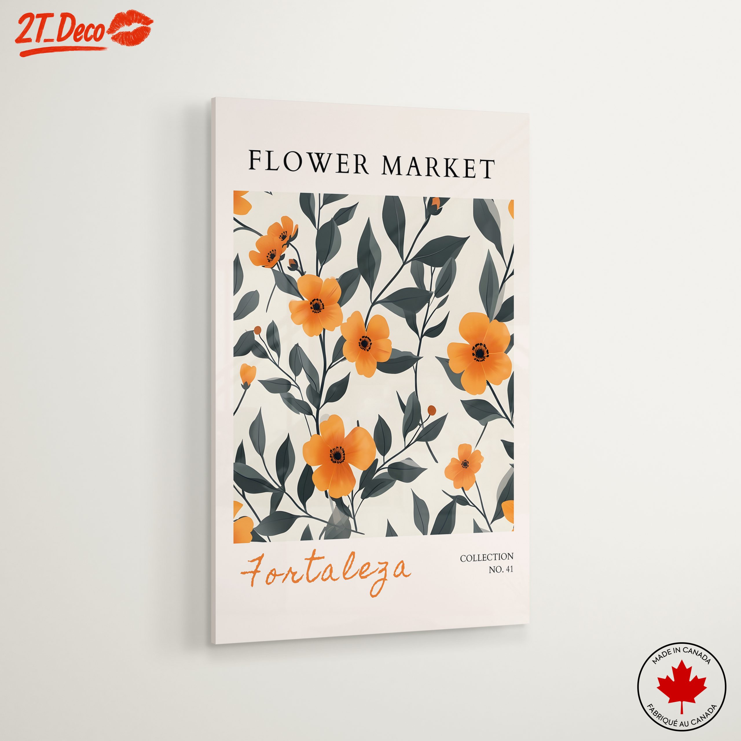 Flower Market Floral Art with Orange Blooms - Image 6