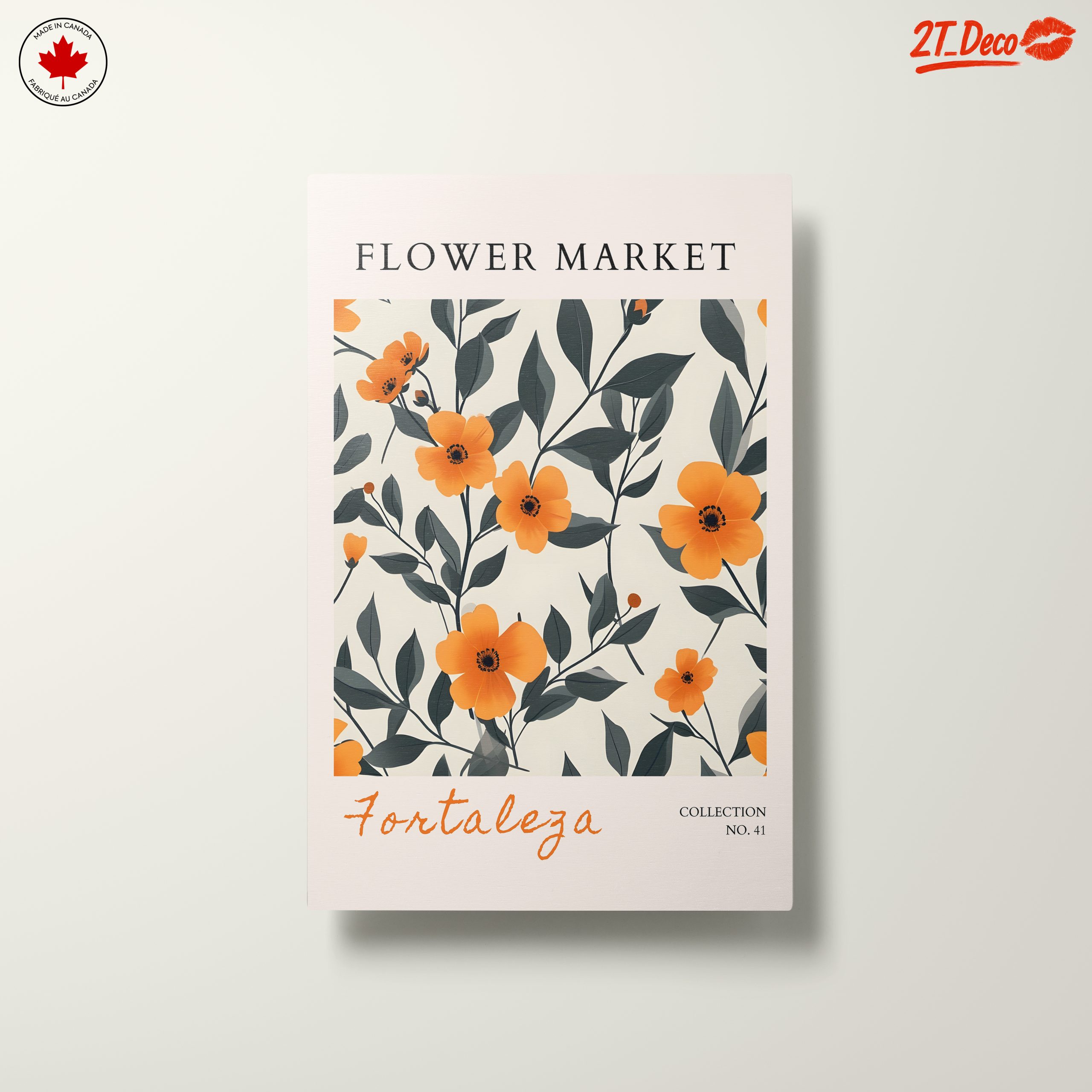 Flower Market Floral Art with Orange Blooms - Image 10