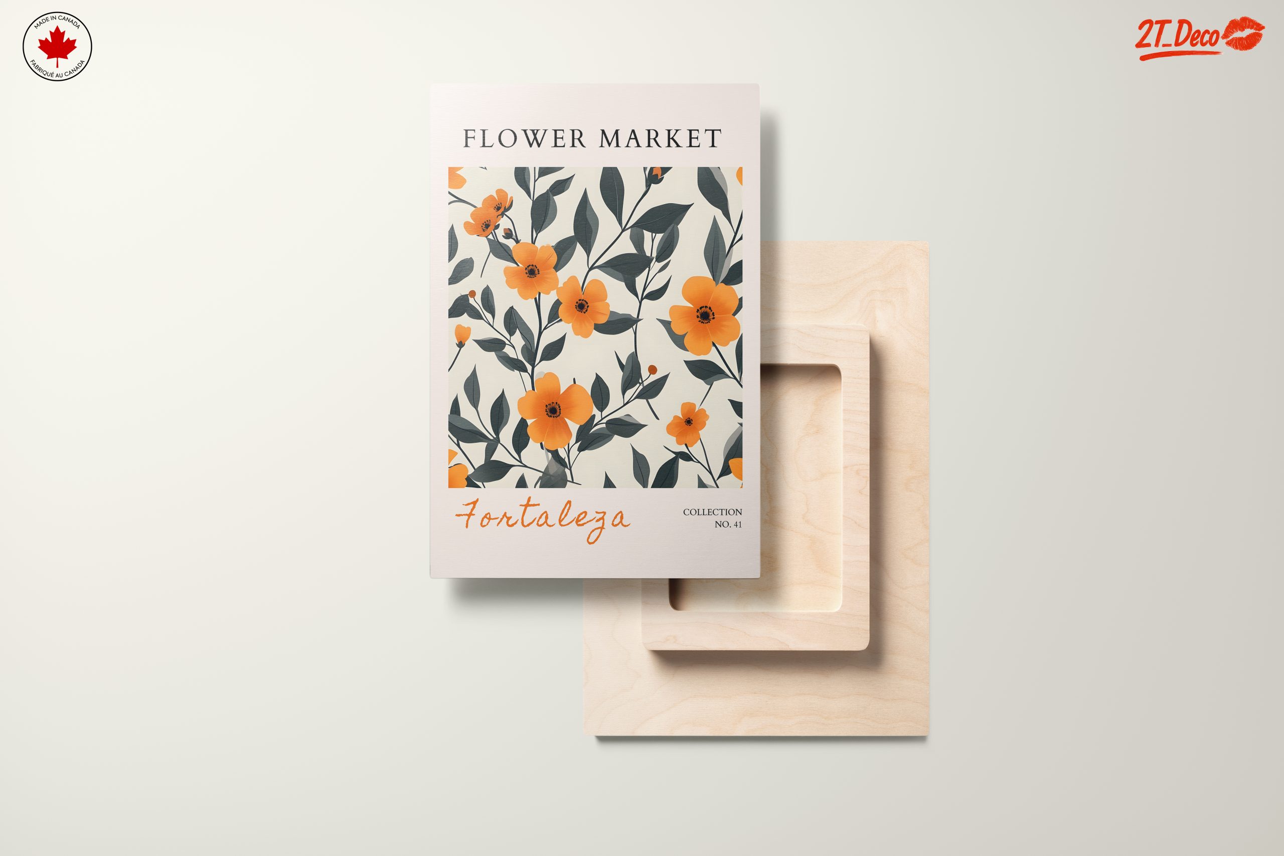 Flower Market Floral Art with Orange Blooms - Image 11