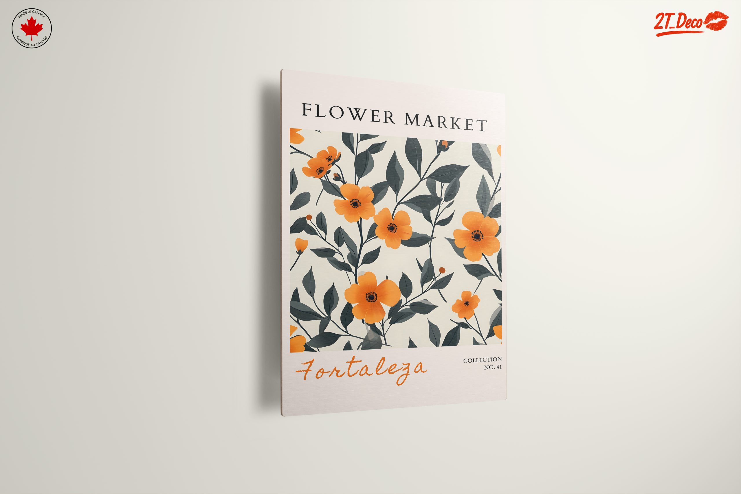 Flower Market Floral Art with Orange Blooms - Image 13