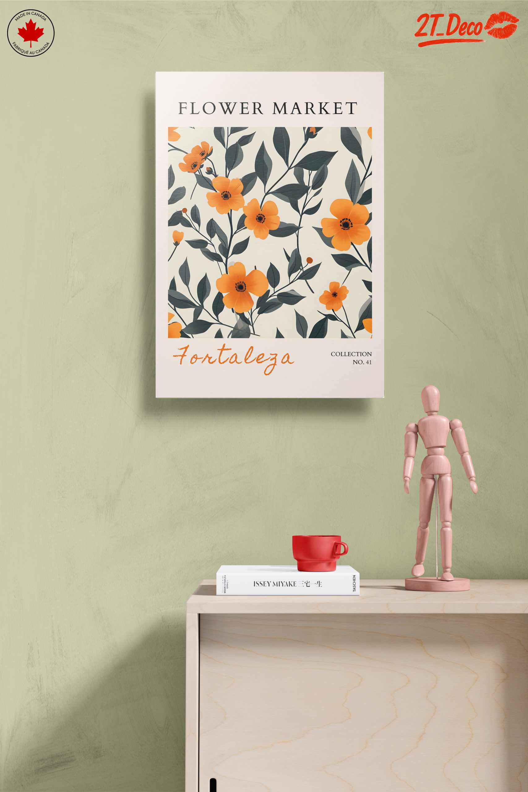 Flower Market Floral Art with Orange Blooms - Image 14