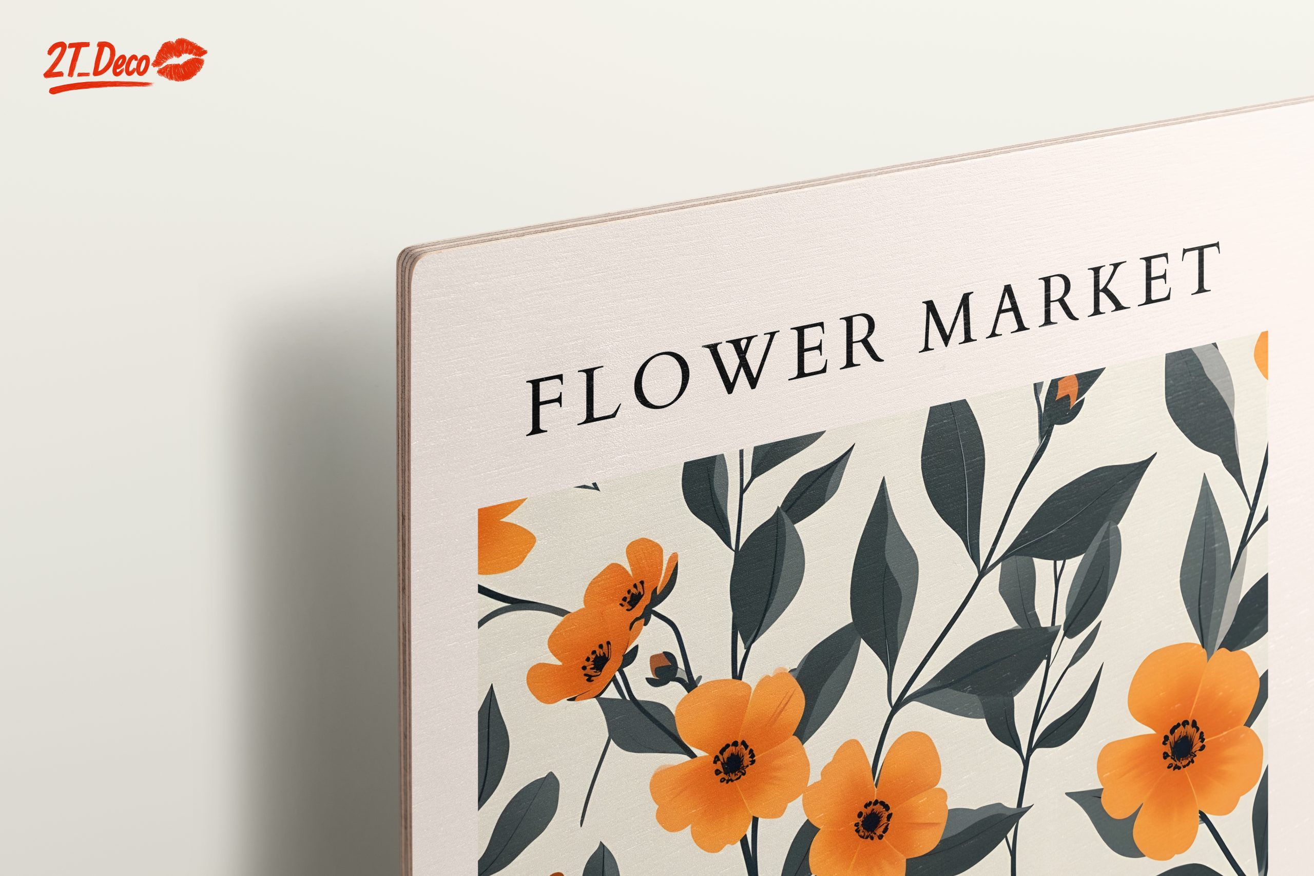 Flower Market Floral Art with Orange Blooms - Image 15