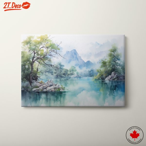 Serene Mountain and Water Reflection