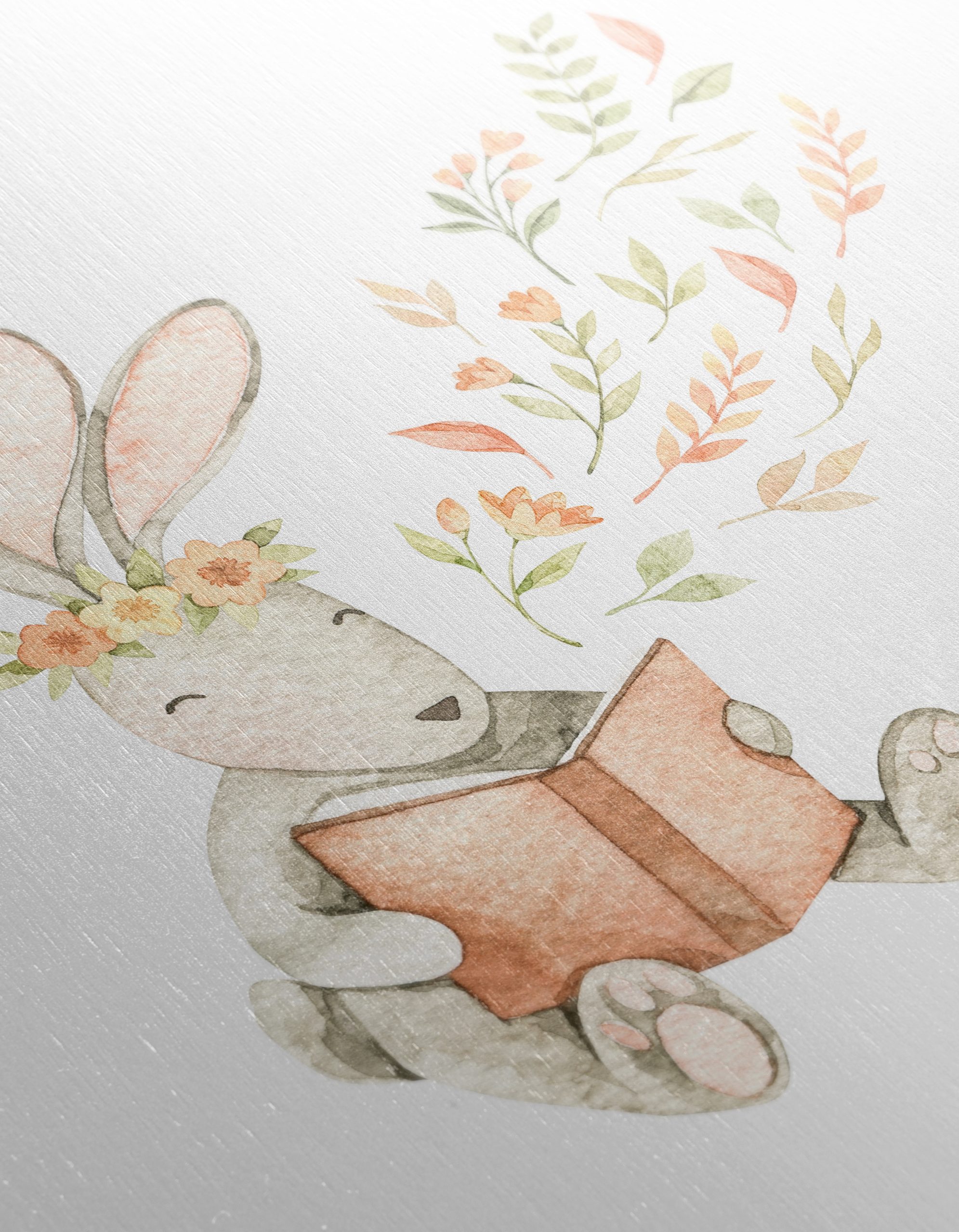 Charming Rabbit Reading in Garden - Image 12