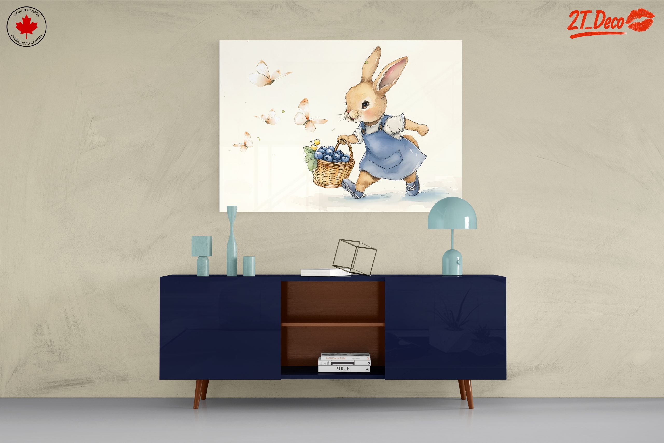 Adorable Bunny Collecting Blueberries - Image 8