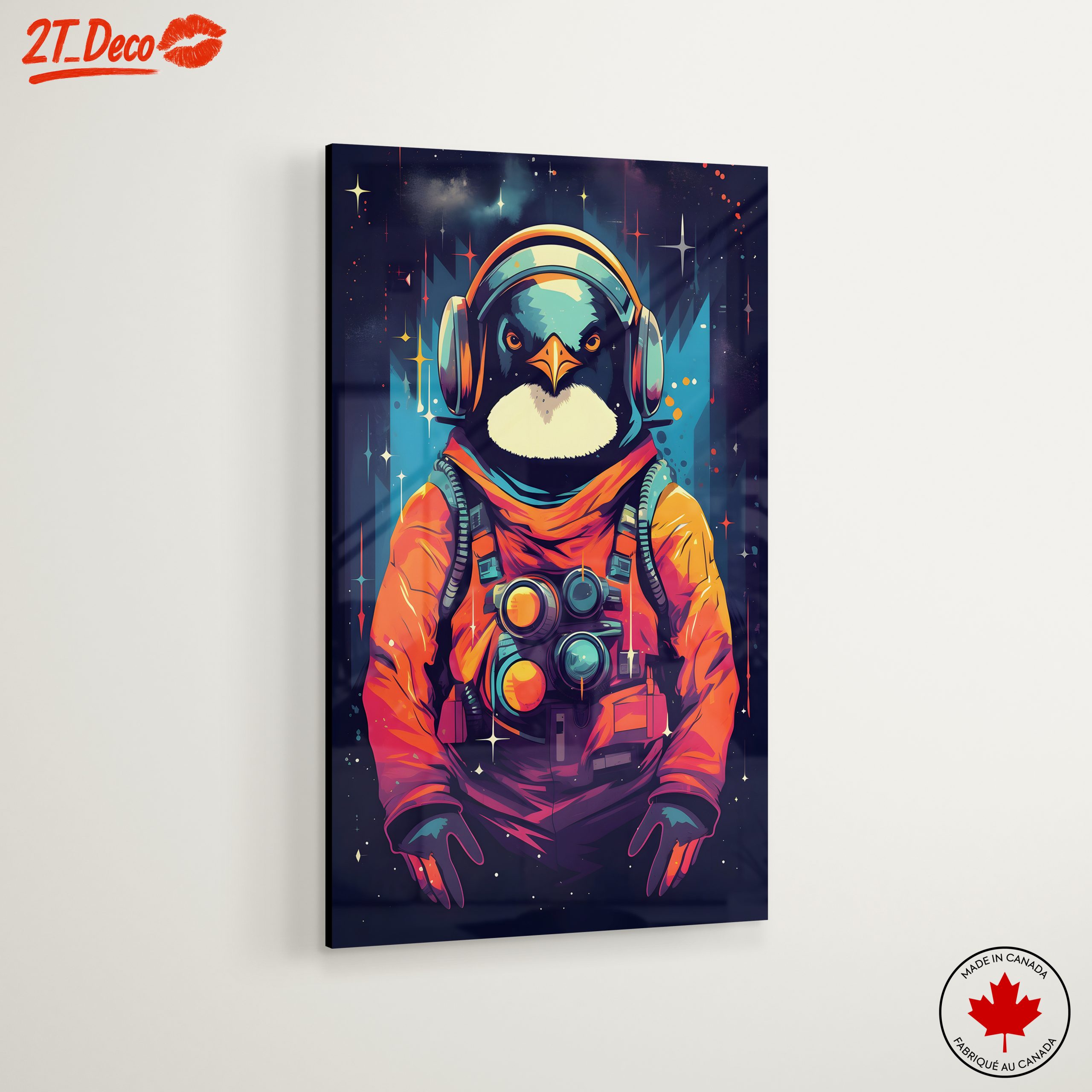 Cosmic Penguin Art Featuring an Astronaut - Image 6