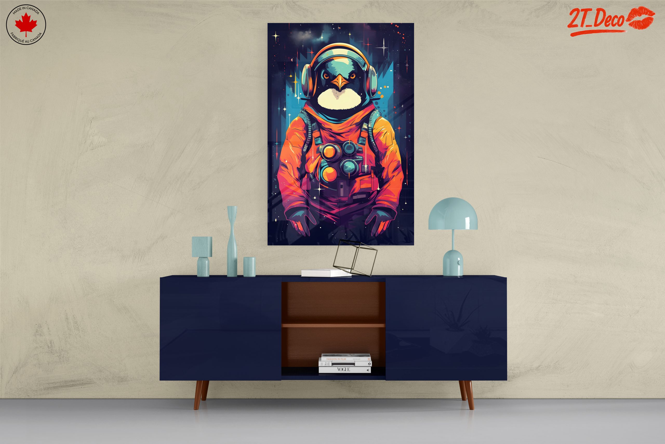 Cosmic Penguin Art Featuring an Astronaut - Image 8