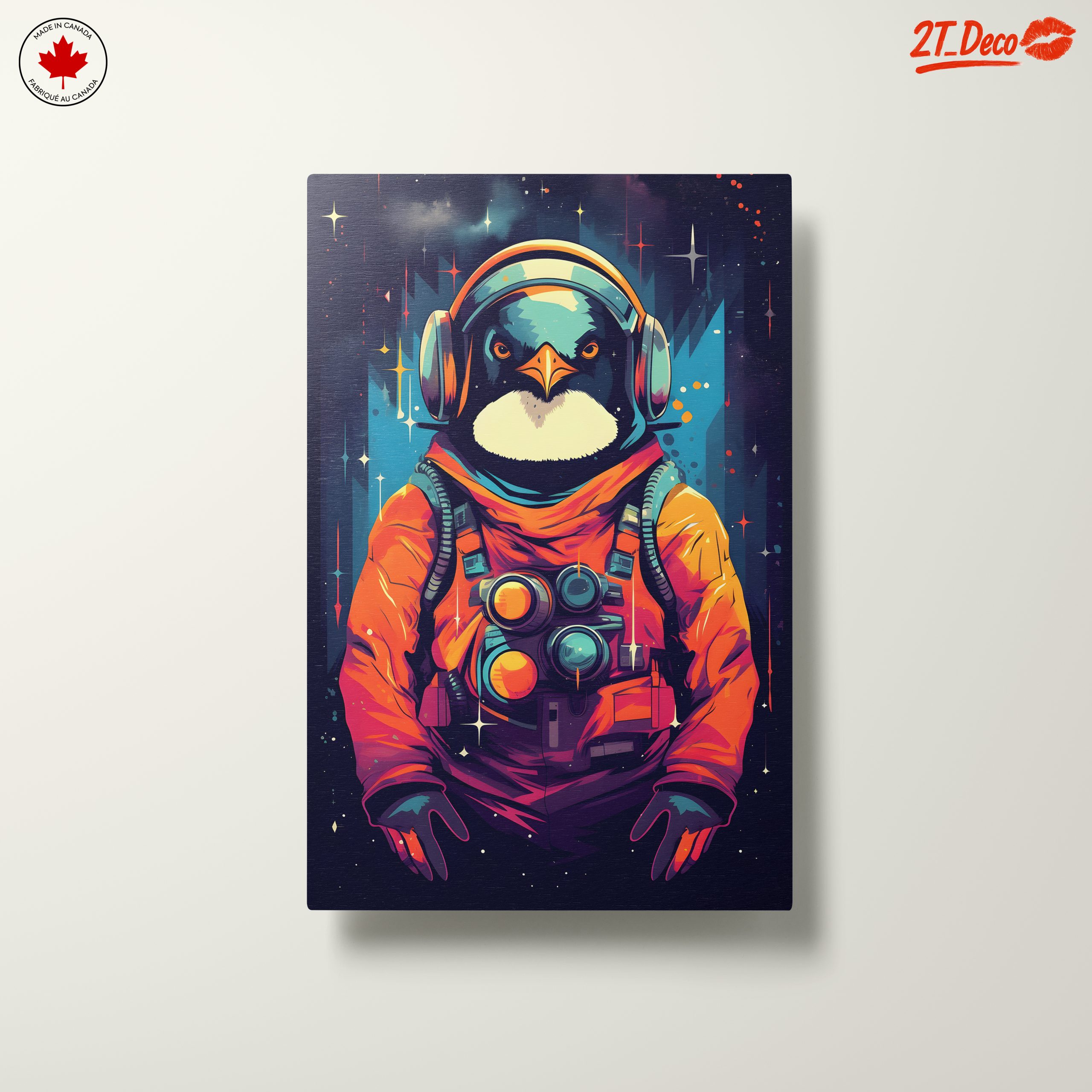 Cosmic Penguin Art Featuring an Astronaut - Image 10