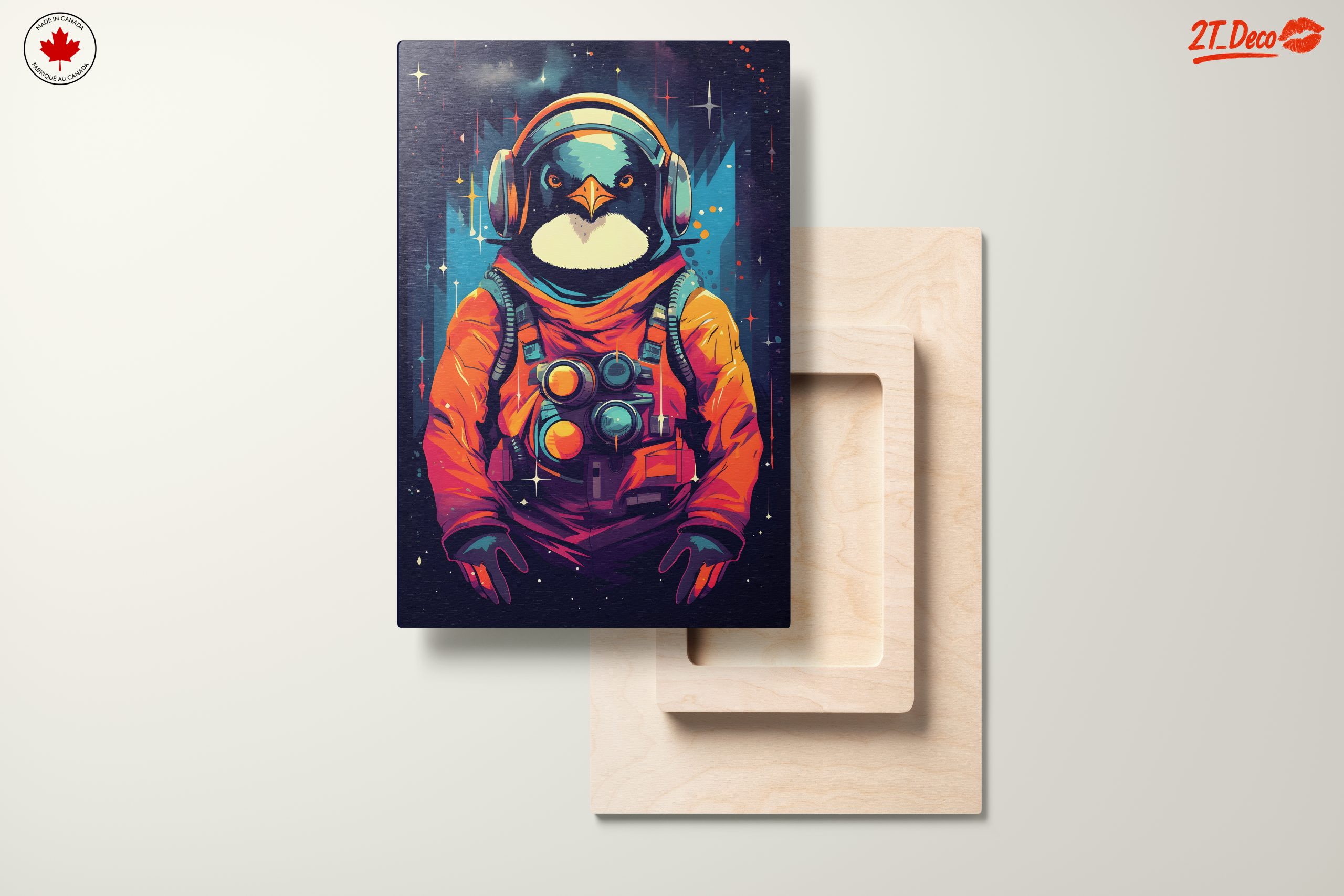 Cosmic Penguin Art Featuring an Astronaut - Image 11