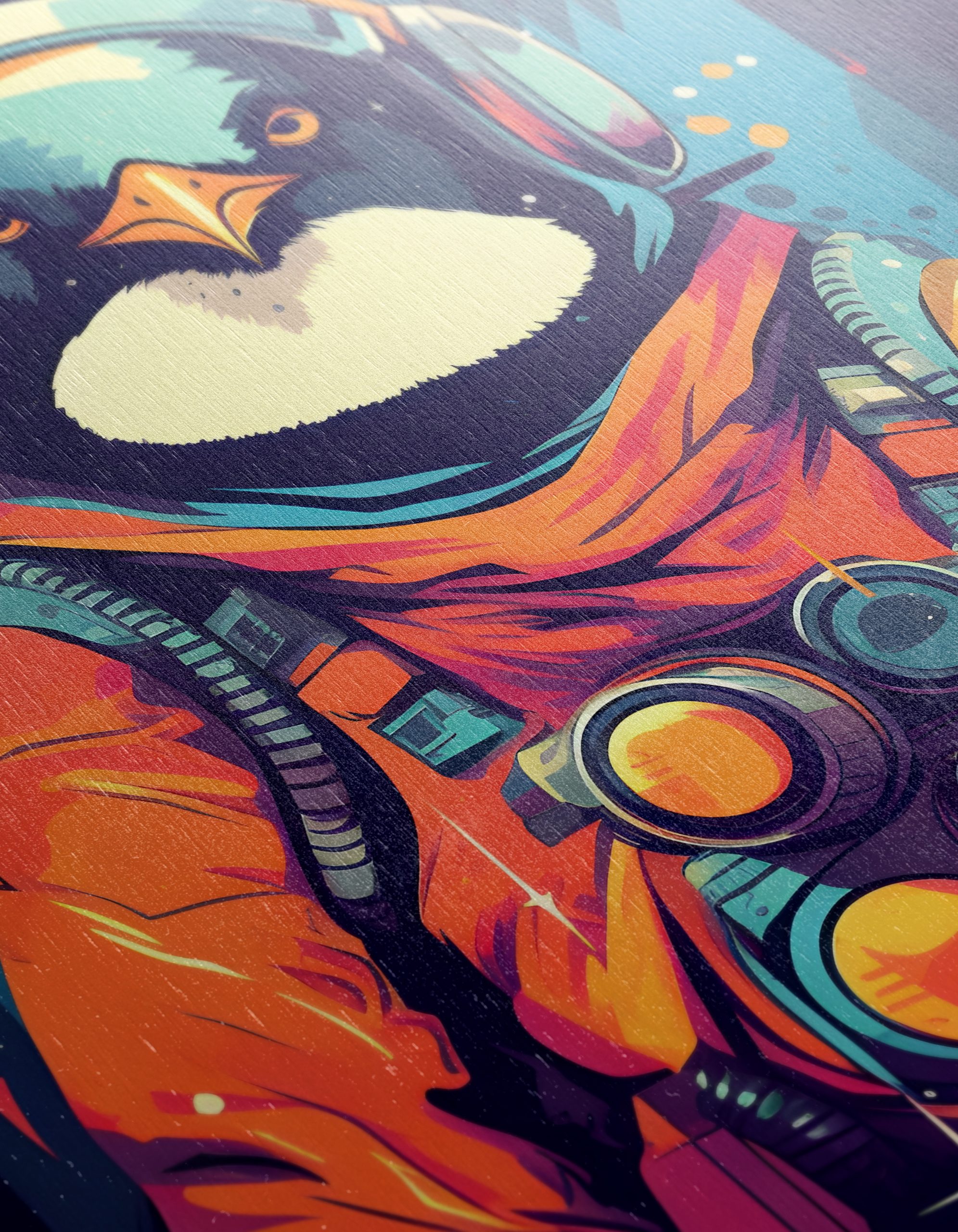 Cosmic Penguin Art Featuring an Astronaut - Image 12