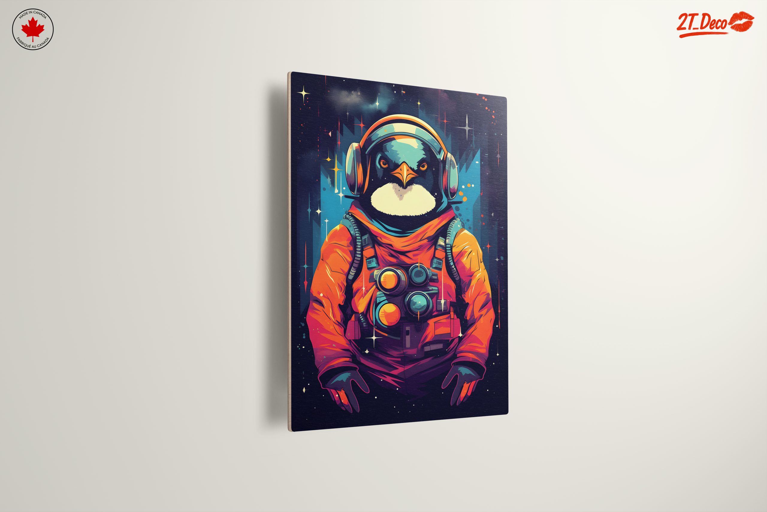 Cosmic Penguin Art Featuring an Astronaut - Image 13