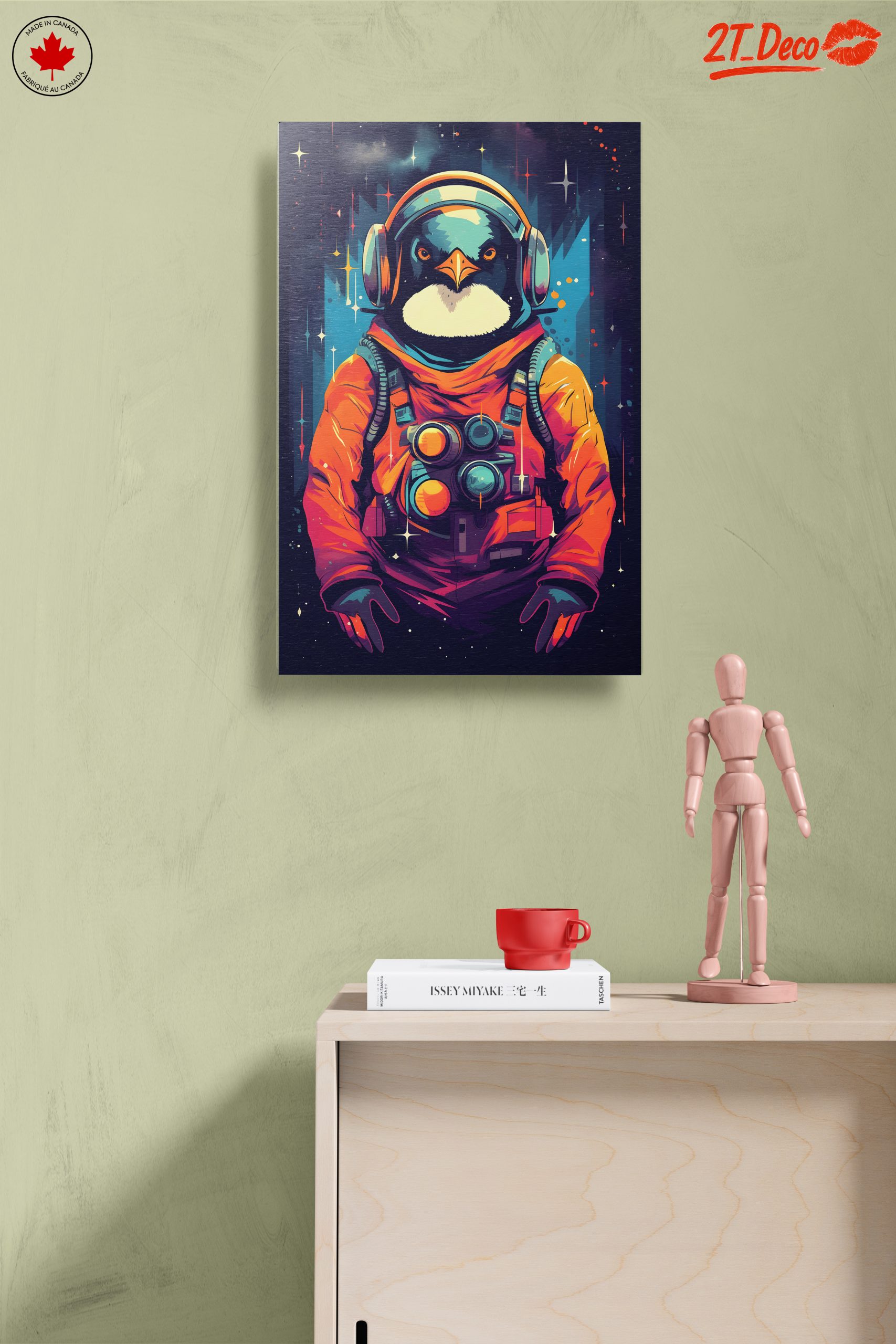 Cosmic Penguin Art Featuring an Astronaut - Image 14