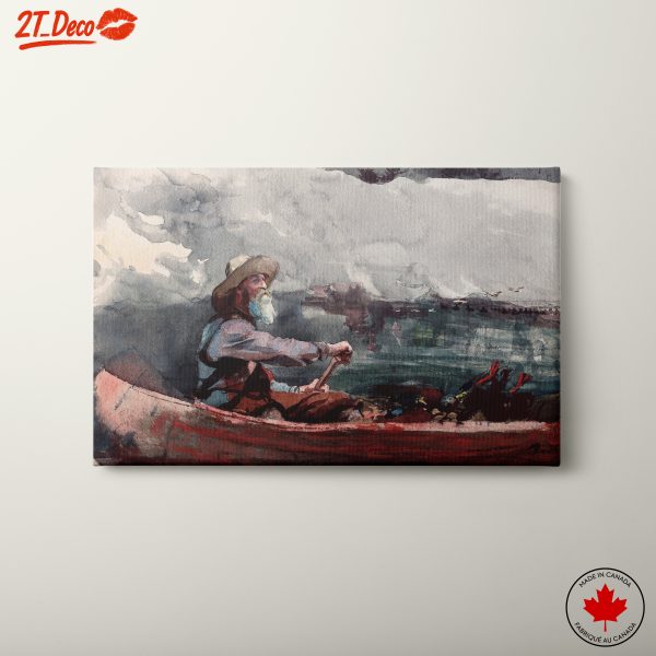 Serene Fantasy Landscape with a Man in a Boat