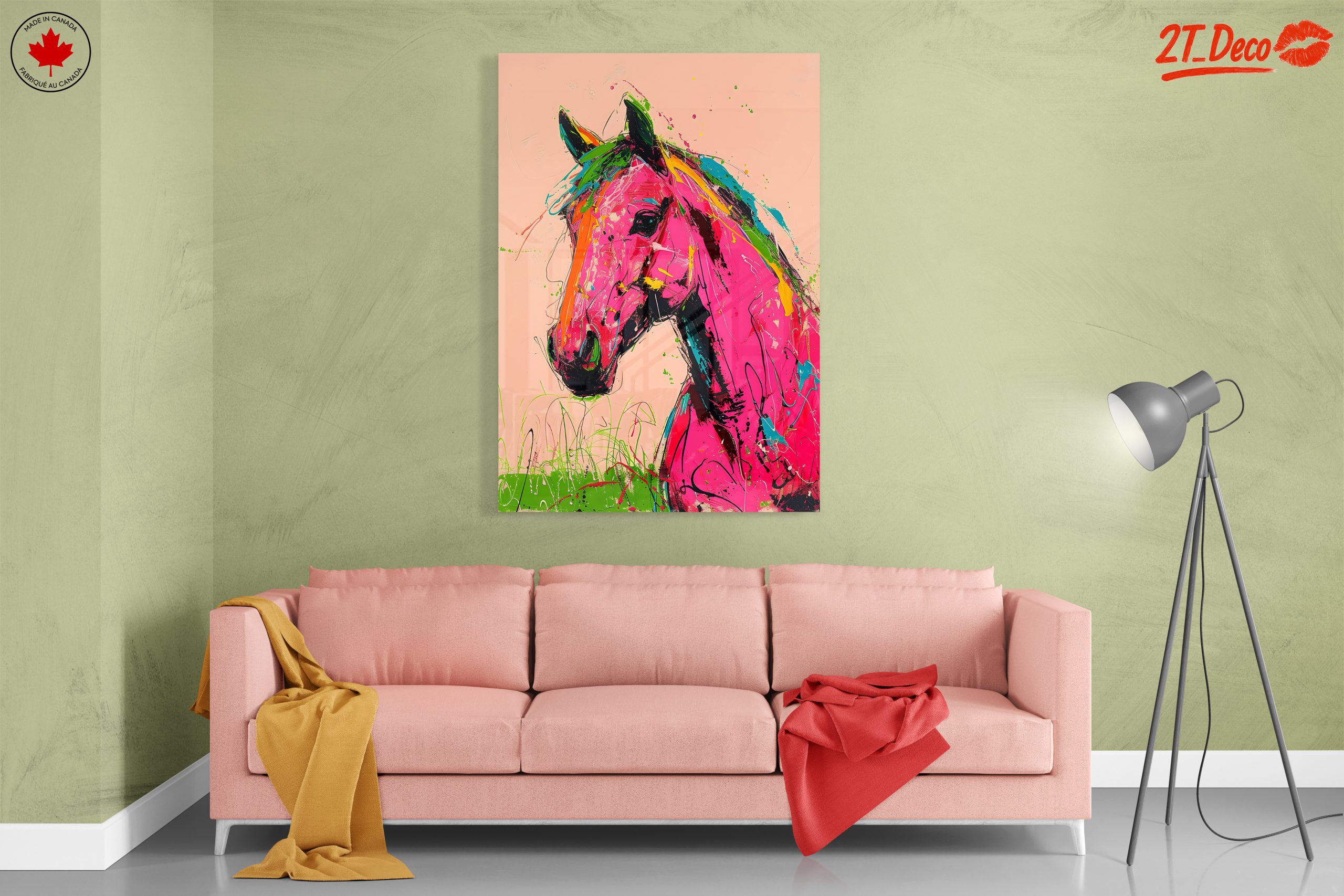 Vibrant Colorful Abstract Horse Art - Image 7