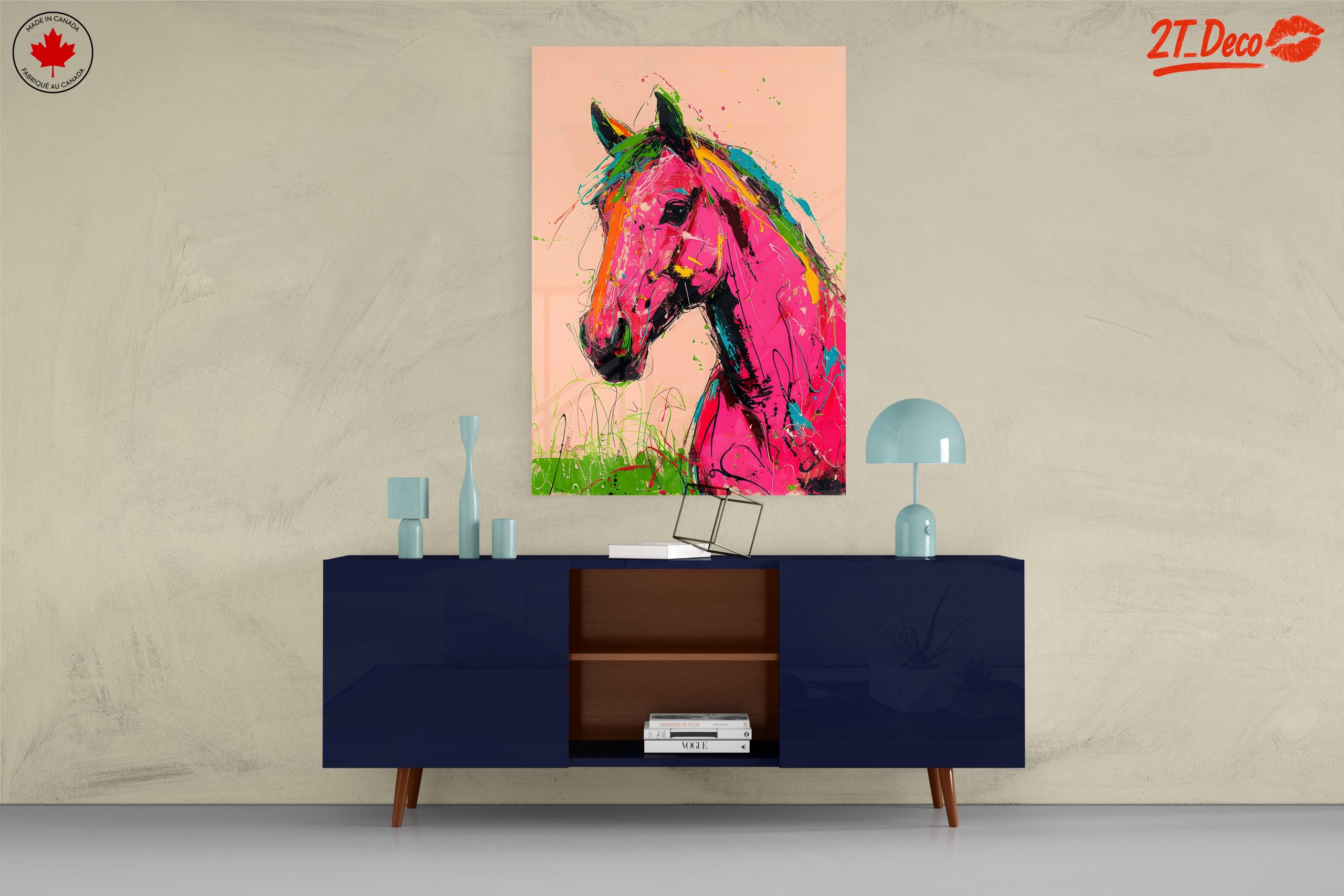 Vibrant Colorful Abstract Horse Art - Image 8
