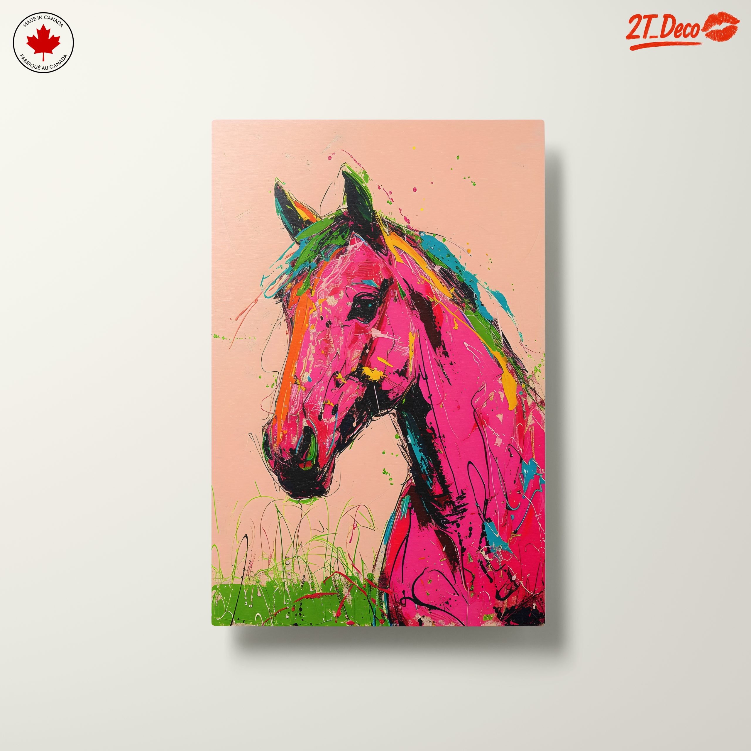 Vibrant Colorful Abstract Horse Art - Image 10