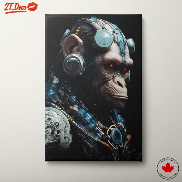 Futuristic Robotic Monkey Character Art