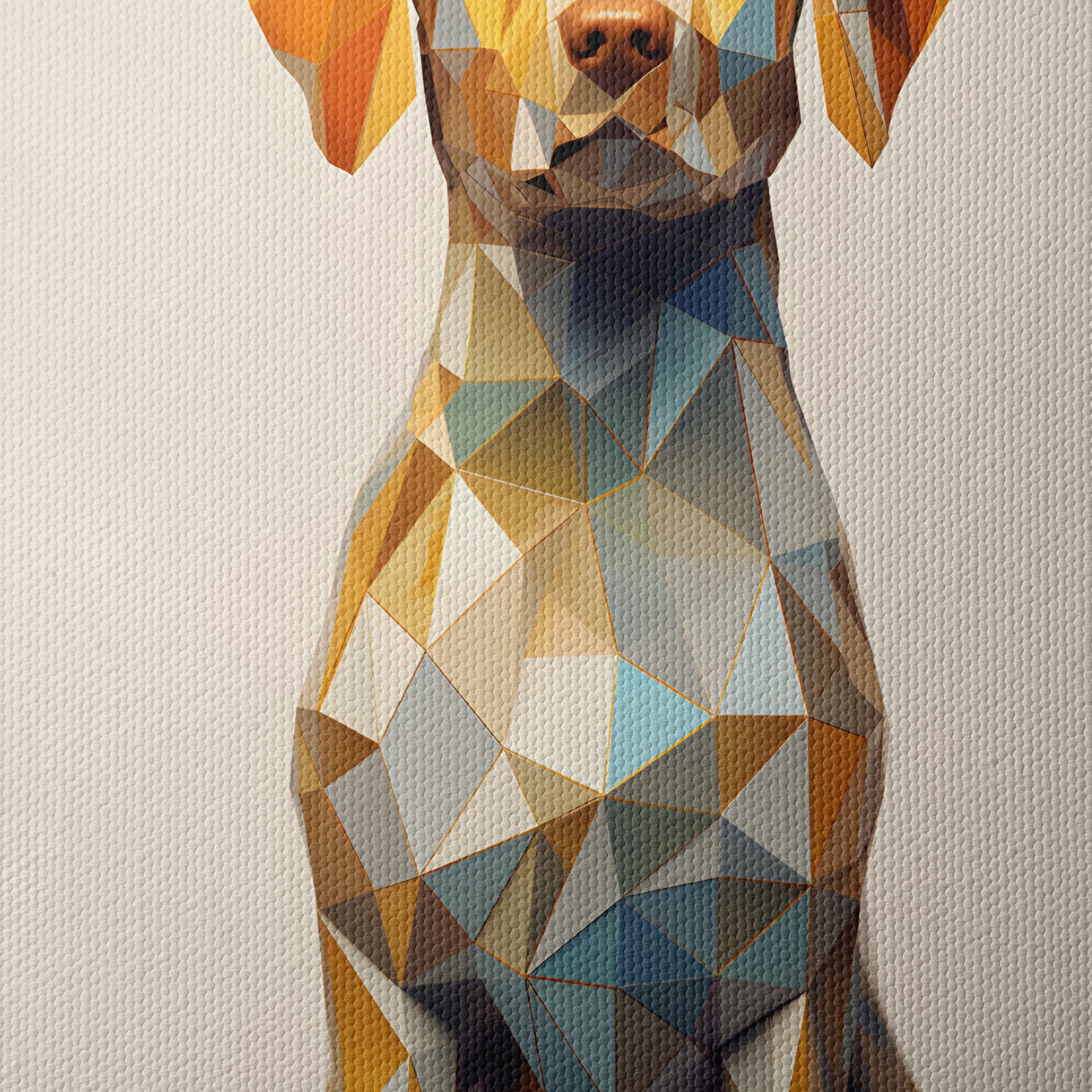Geometric Dog Art in Vibrant Colors - Image 4