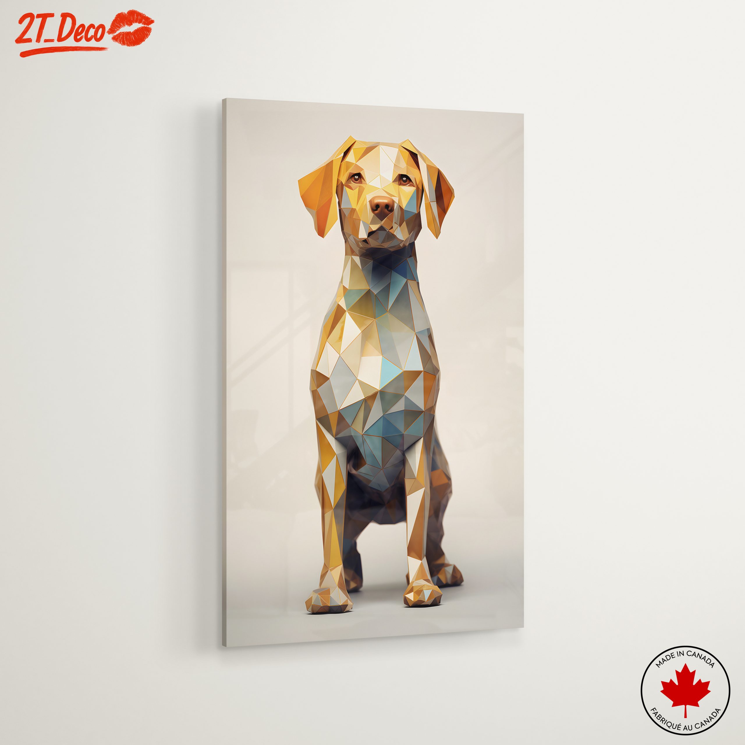 Geometric Dog Art in Vibrant Colors - Image 6