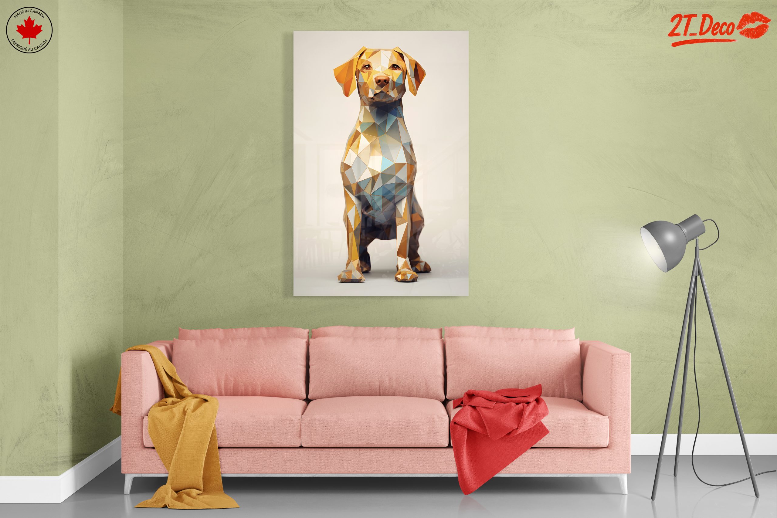 Geometric Dog Art in Vibrant Colors - Image 7