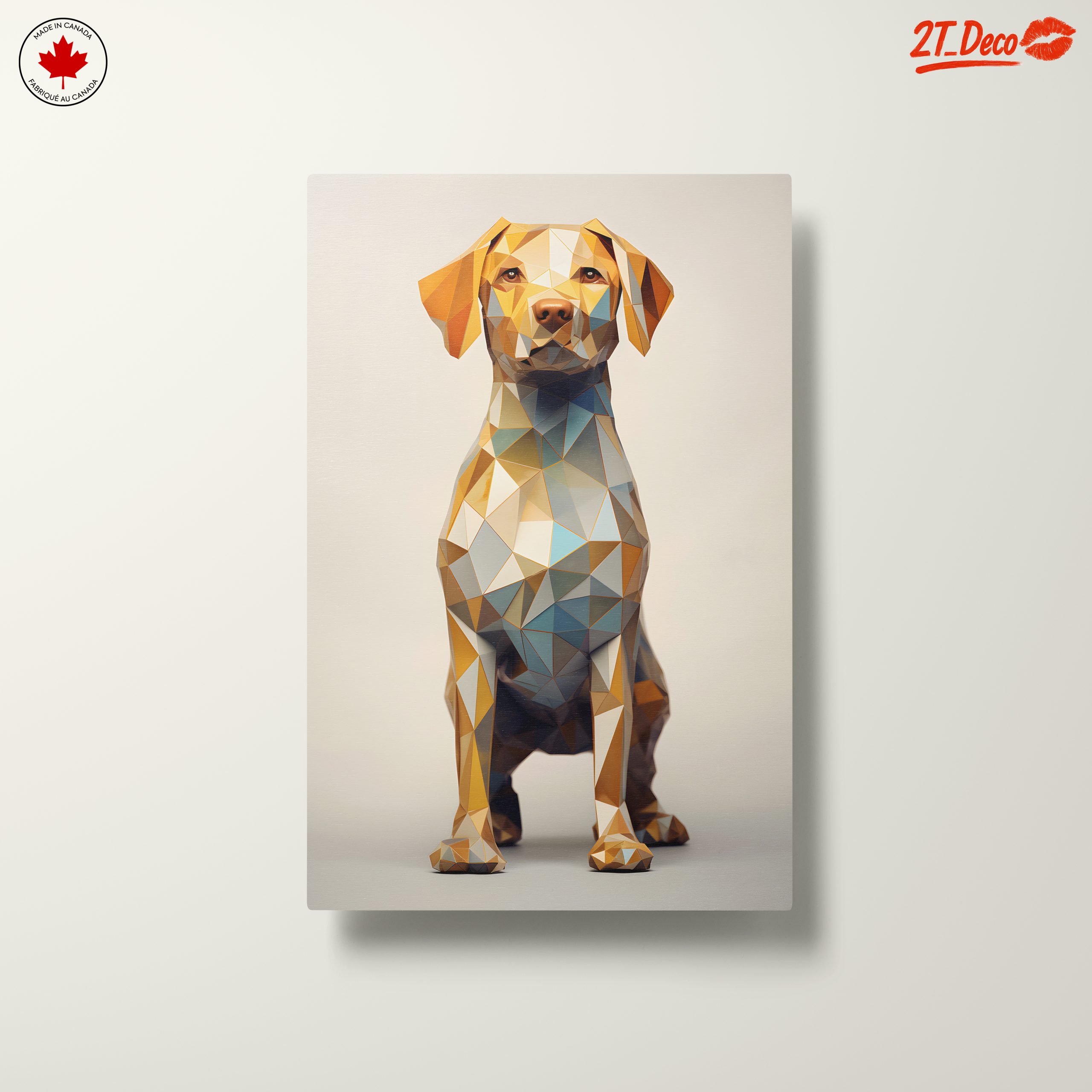Geometric Dog Art in Vibrant Colors - Image 10