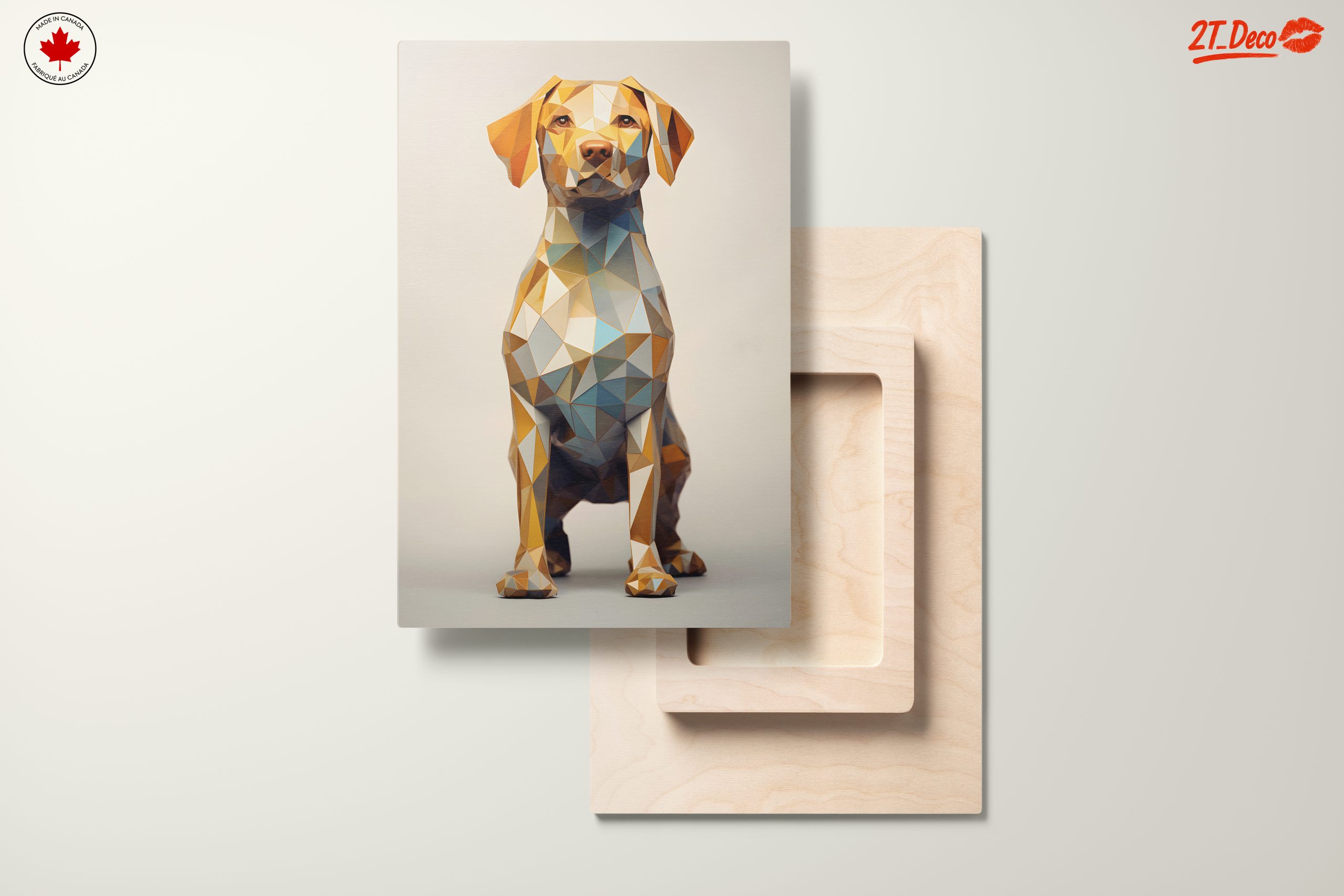 Geometric Dog Art in Vibrant Colors - Image 11