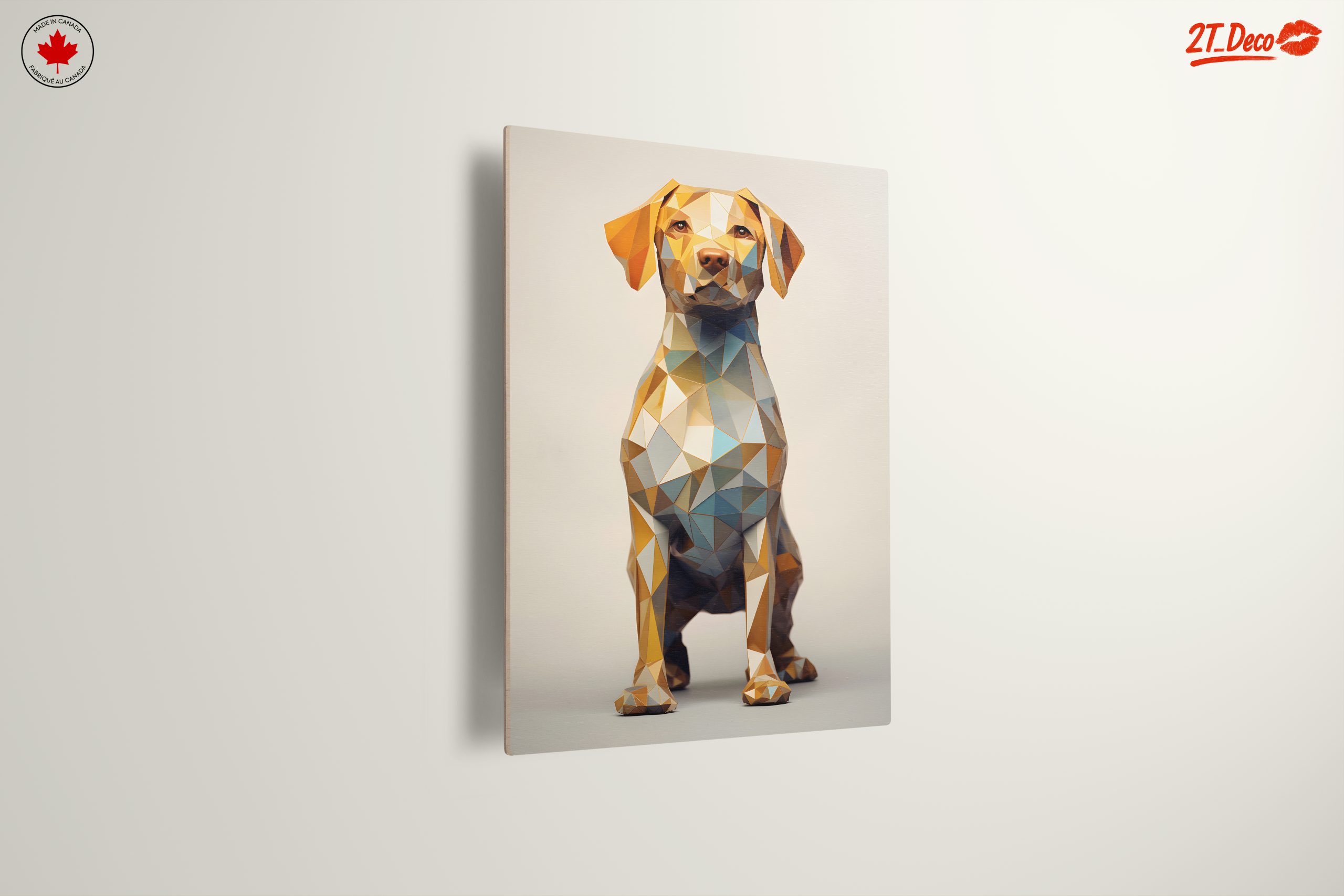 Geometric Dog Art in Vibrant Colors - Image 13