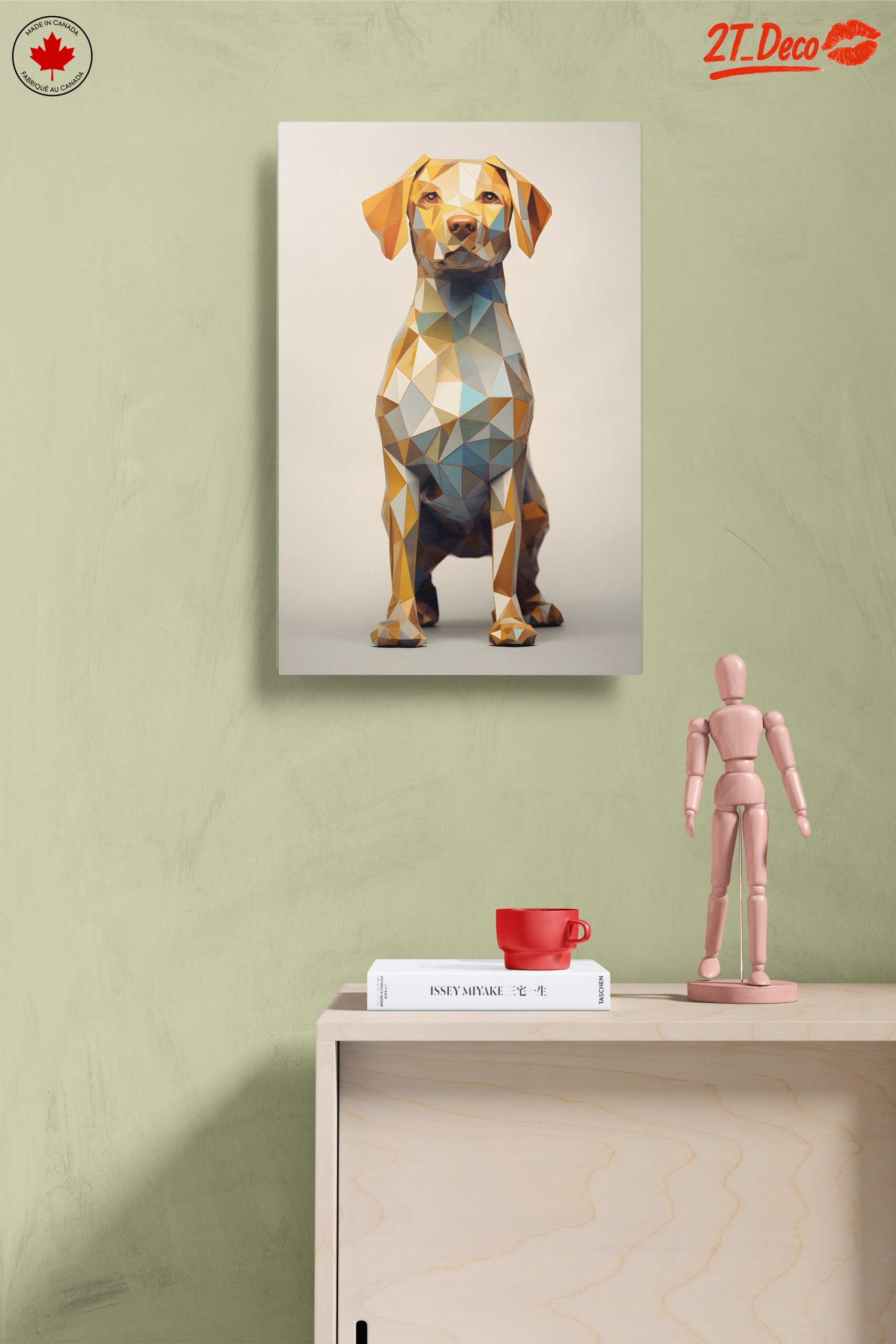 Geometric Dog Art in Vibrant Colors - Image 14