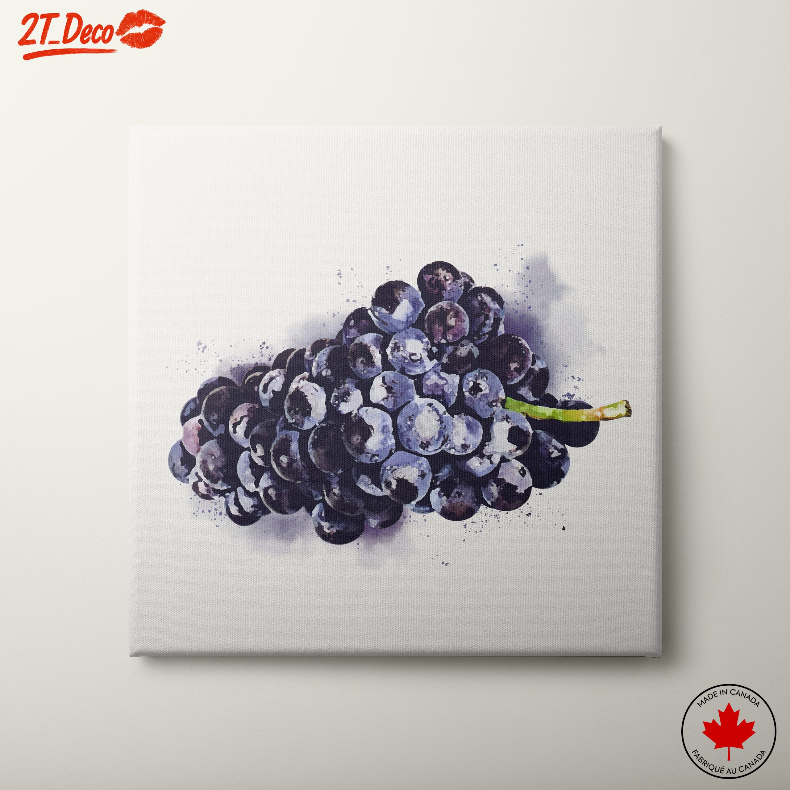 Stylized Bunch of Grapes Abstract Art