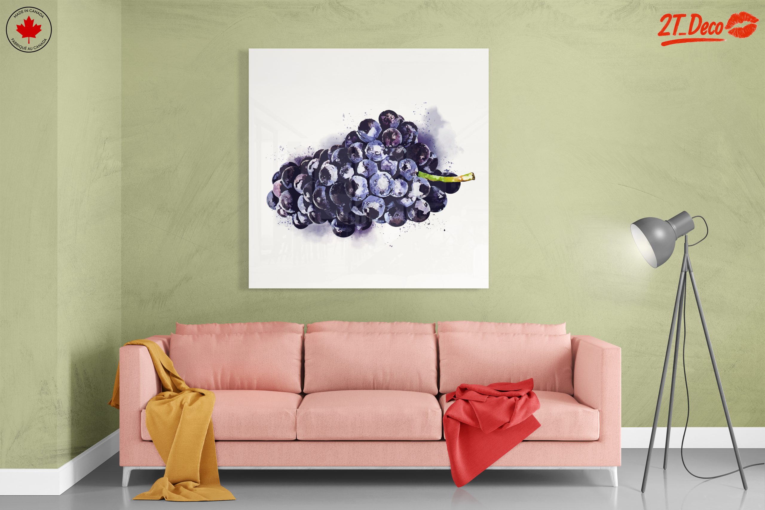 Stylized Bunch of Grapes Abstract Art - Image 7