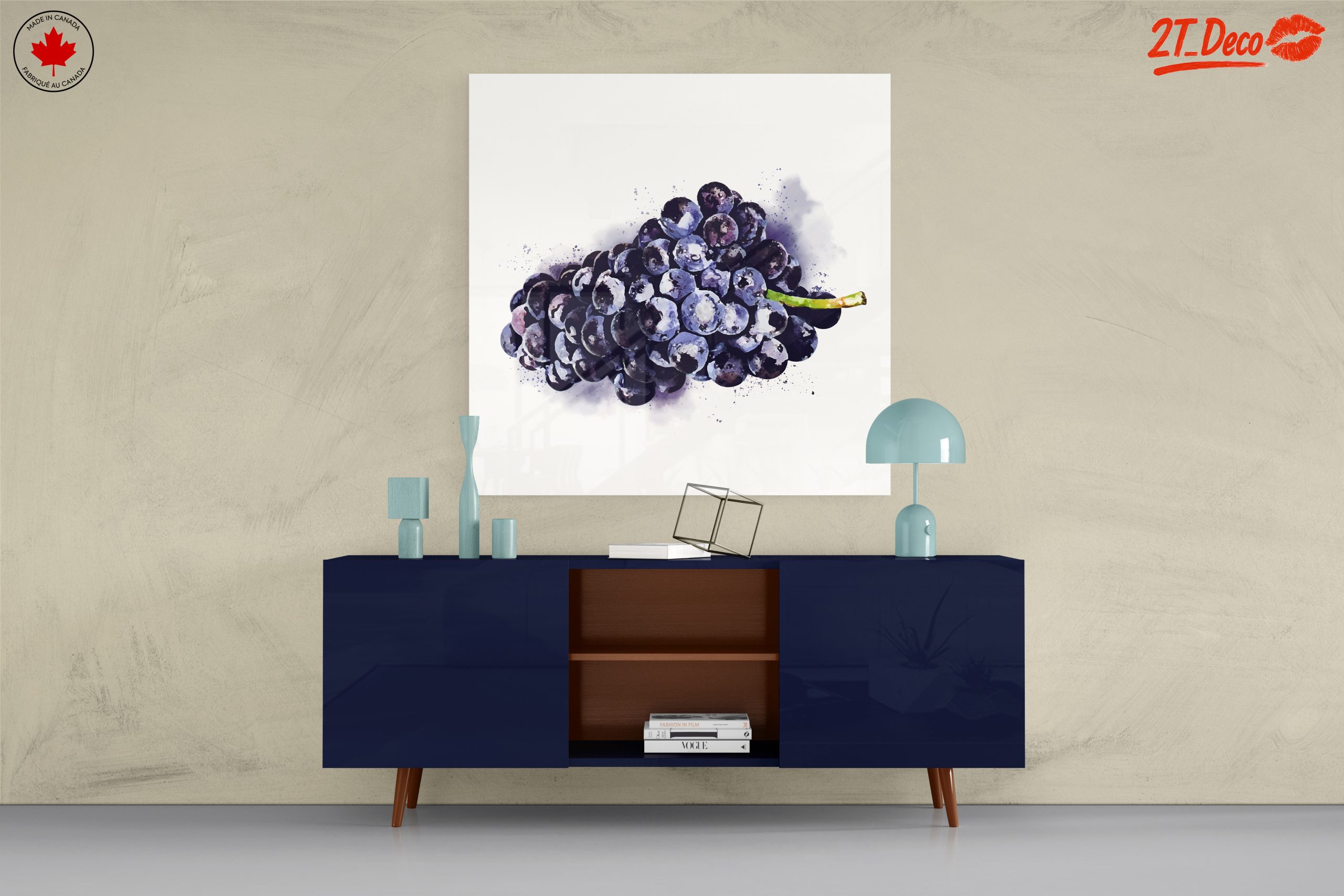 Stylized Bunch of Grapes Abstract Art - Image 8
