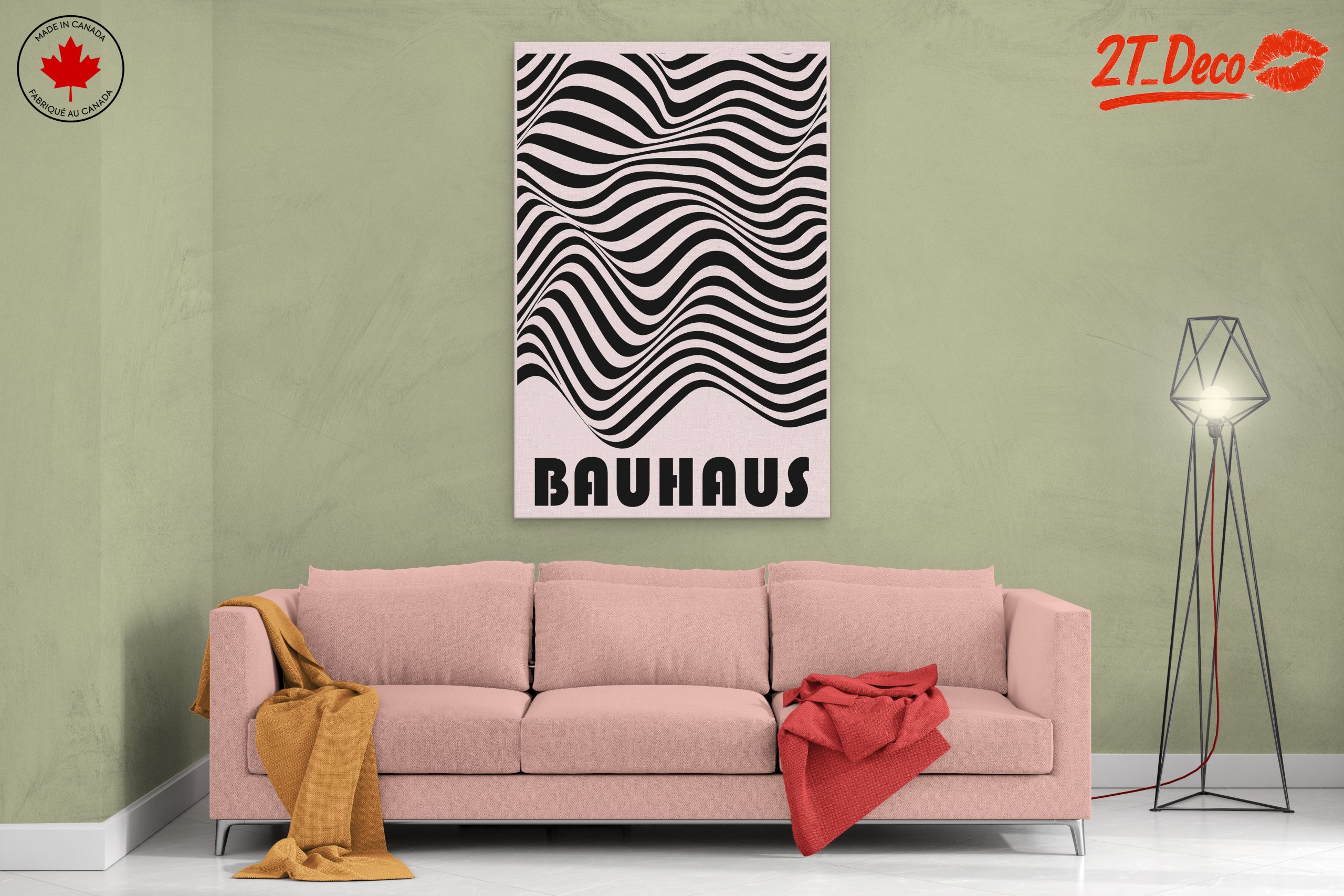 Bauhaus Inspired Wavy Pattern Art - Image 2