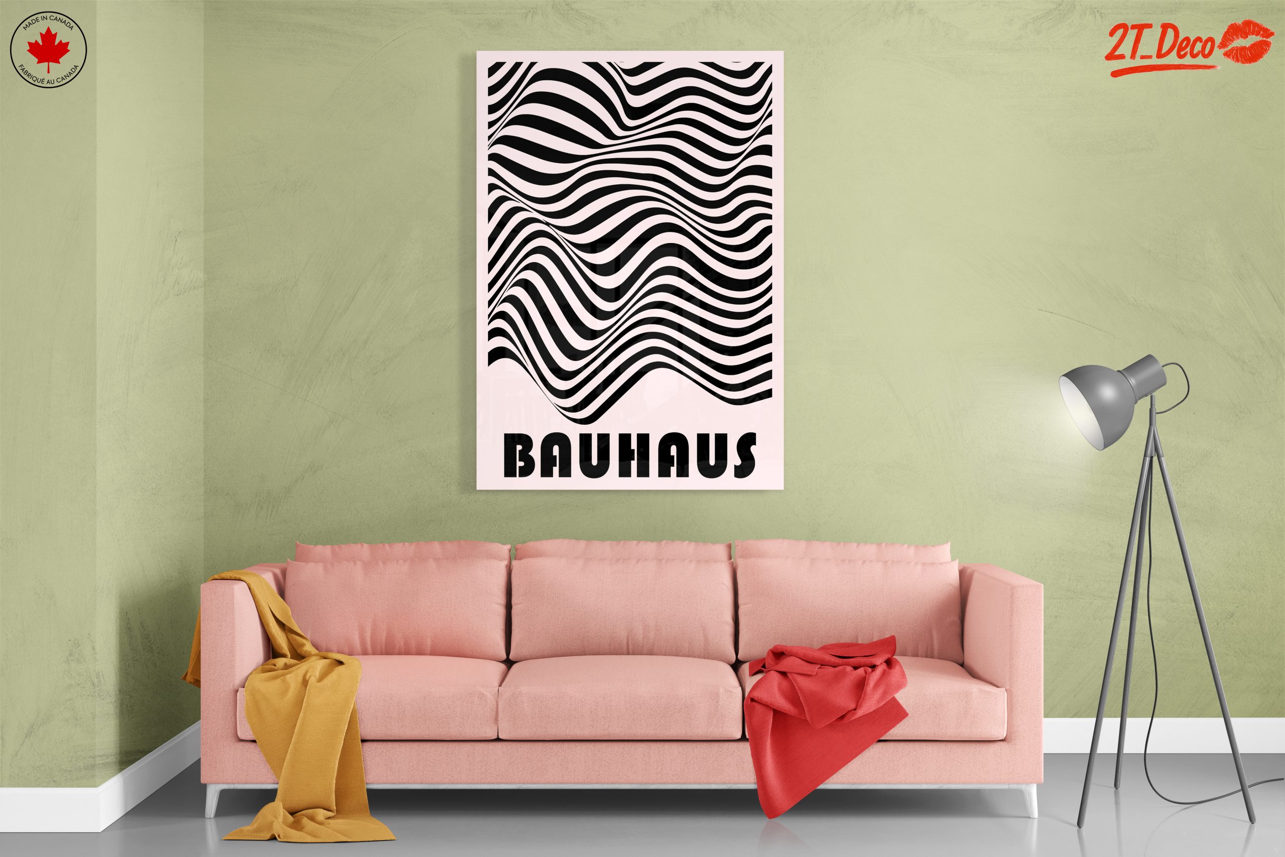 Bauhaus Inspired Wavy Pattern Art - Image 7