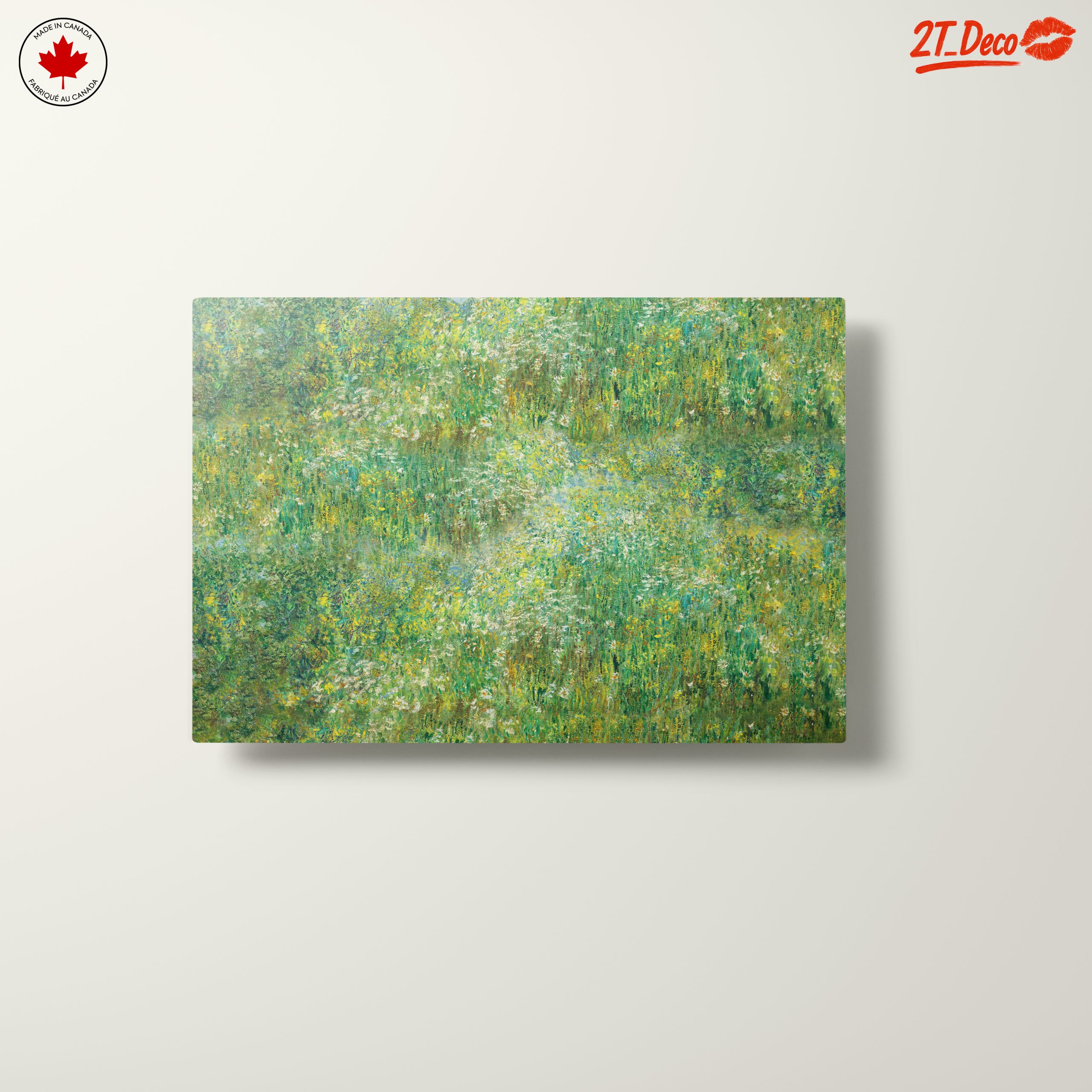 Lush Green Floral Landscape Art - Image 10