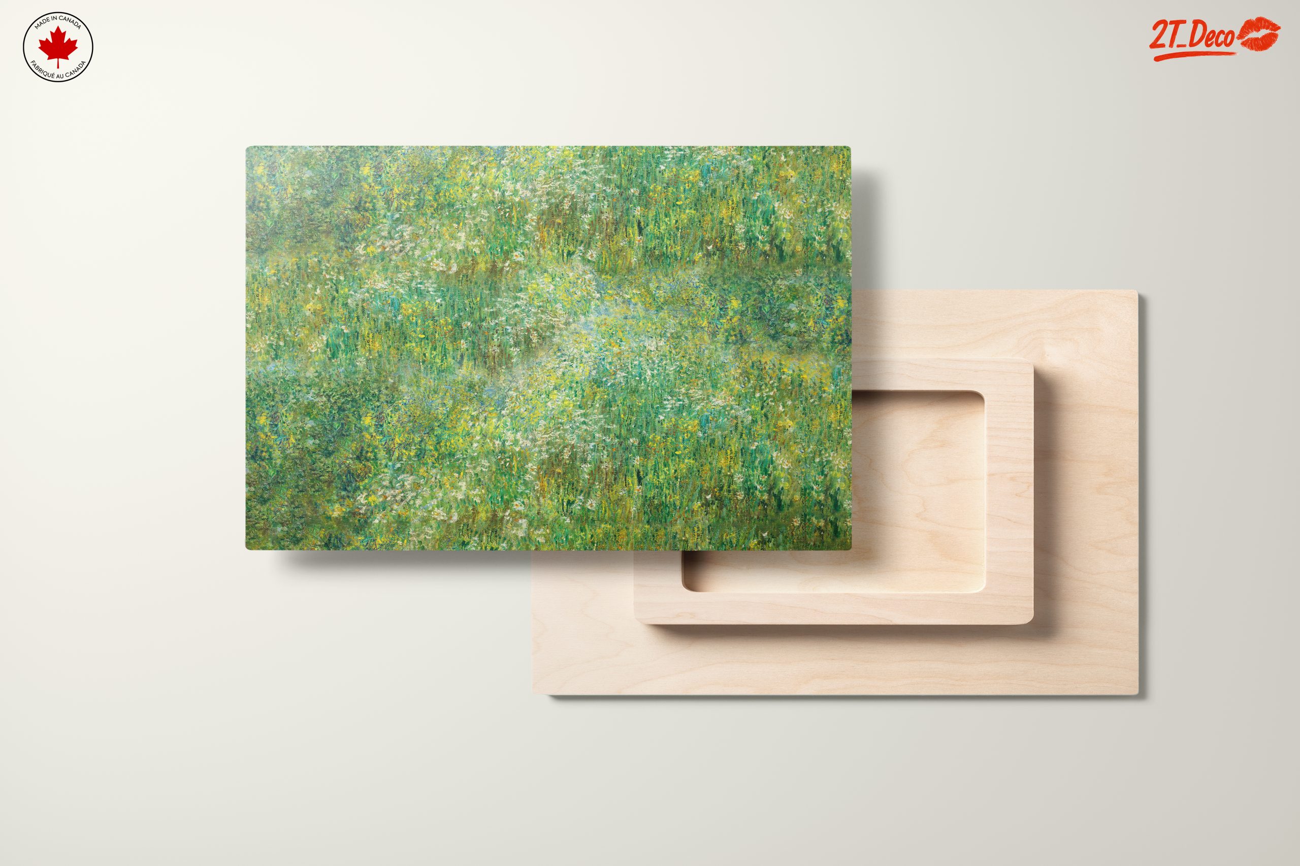 Lush Green Floral Landscape Art - Image 11