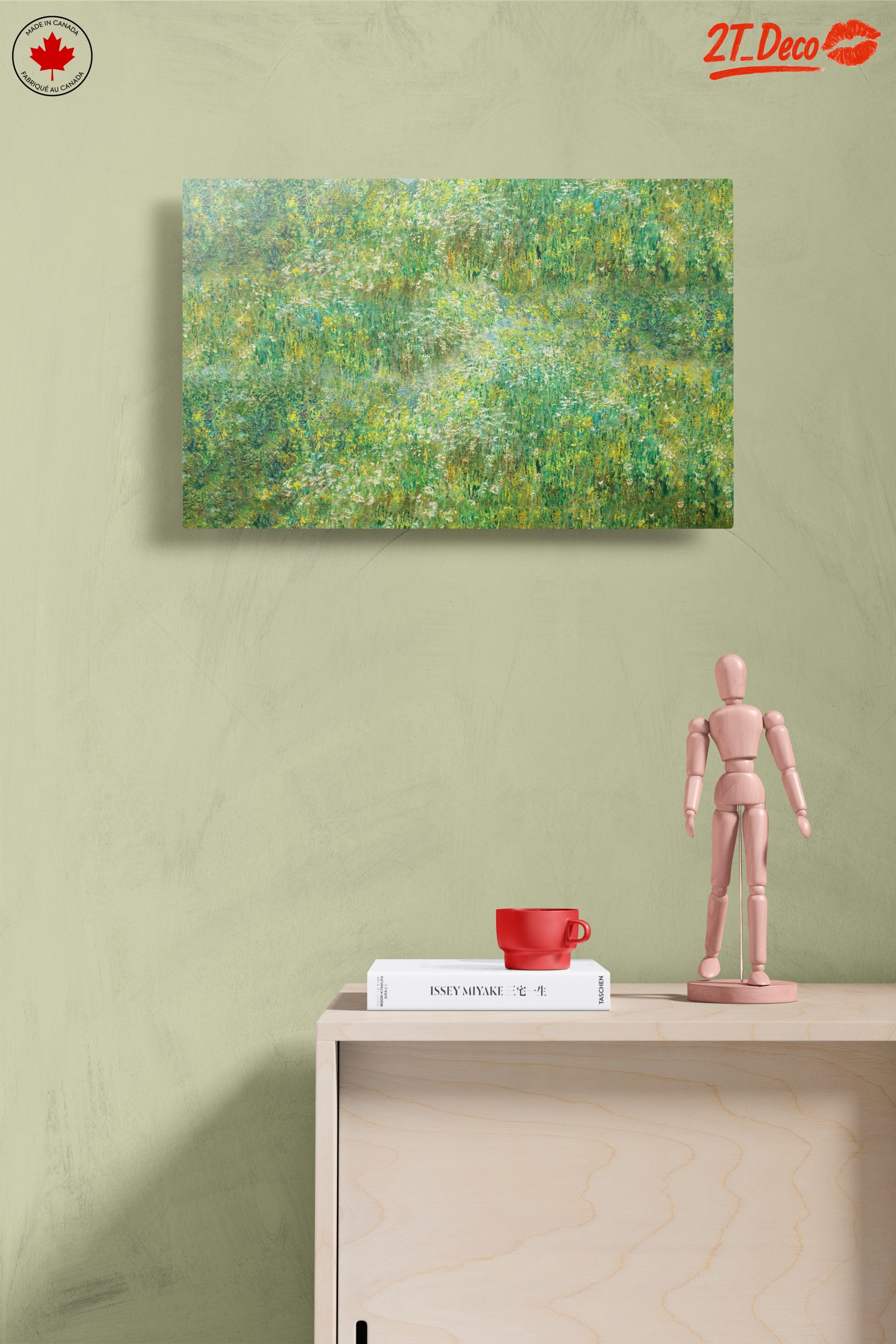 Lush Green Floral Landscape Art - Image 14