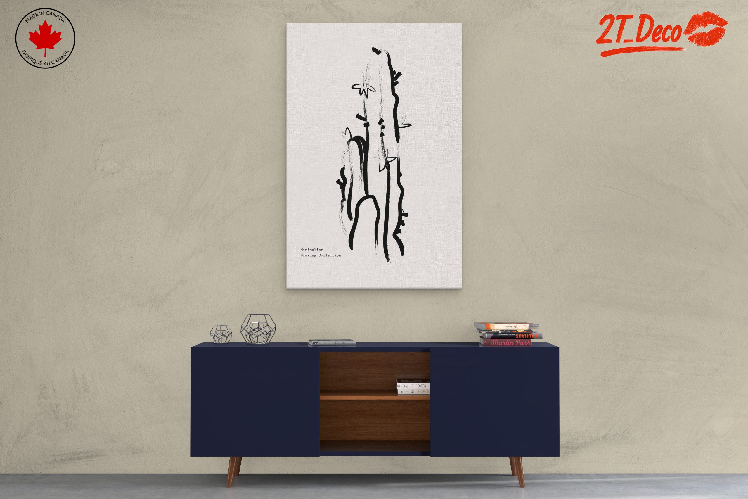 Stylized Minimalist Cactus Artwork - Image 3