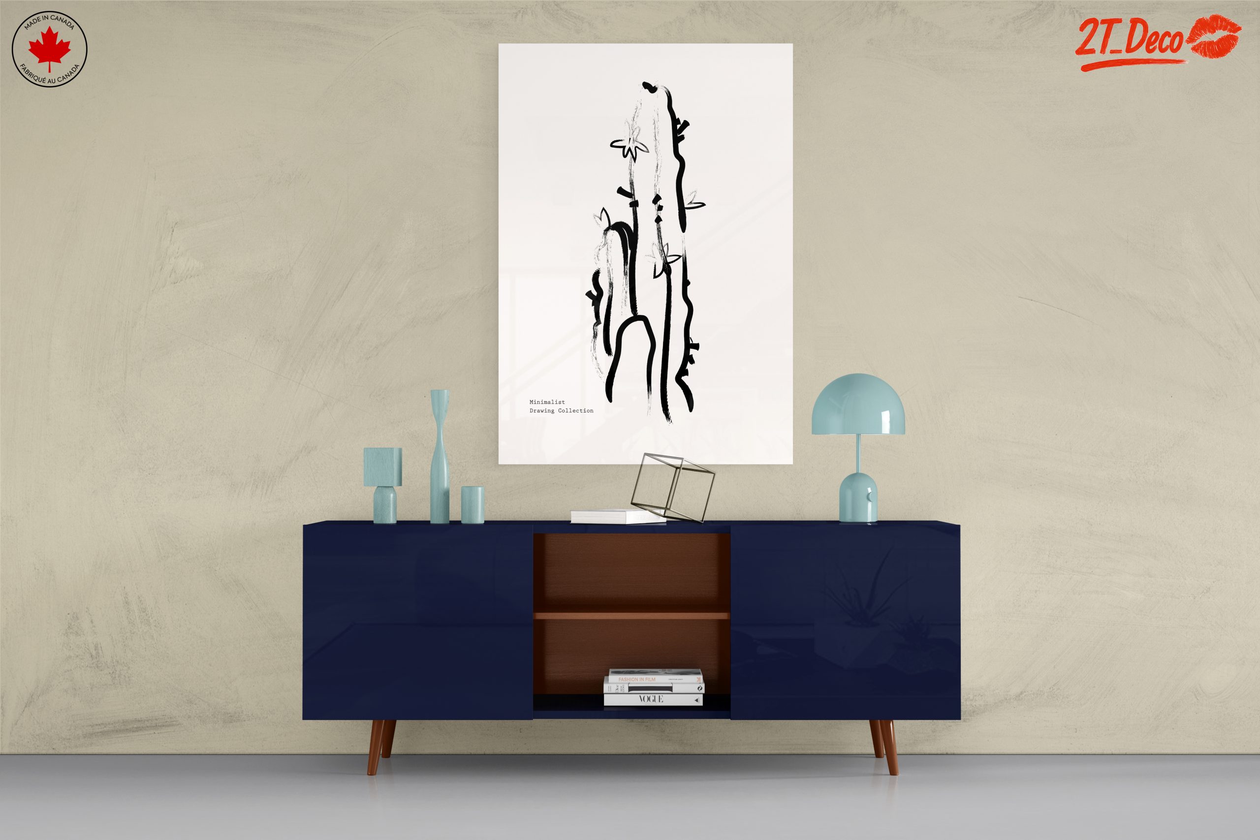 Stylized Minimalist Cactus Artwork - Image 8