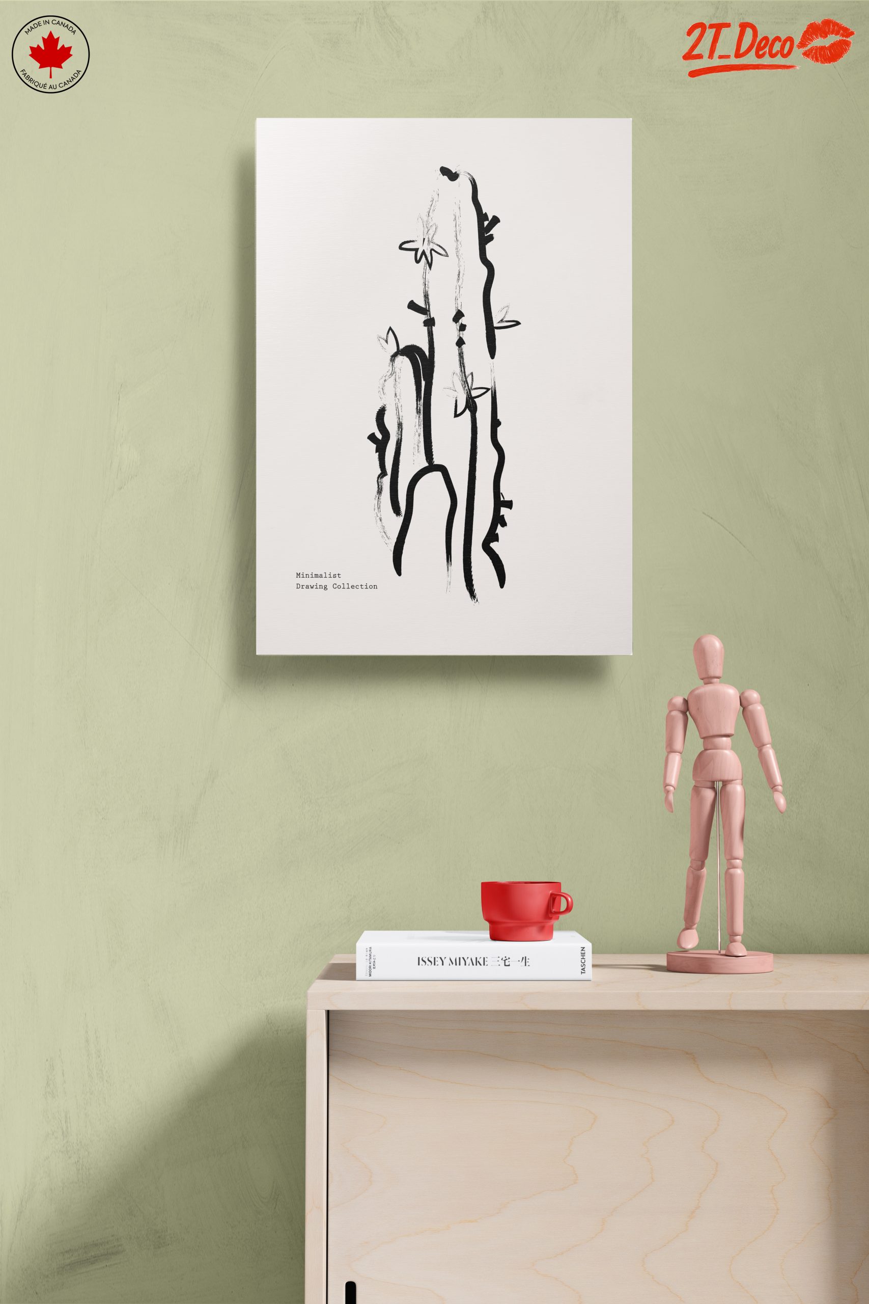 Stylized Minimalist Cactus Artwork - Image 14