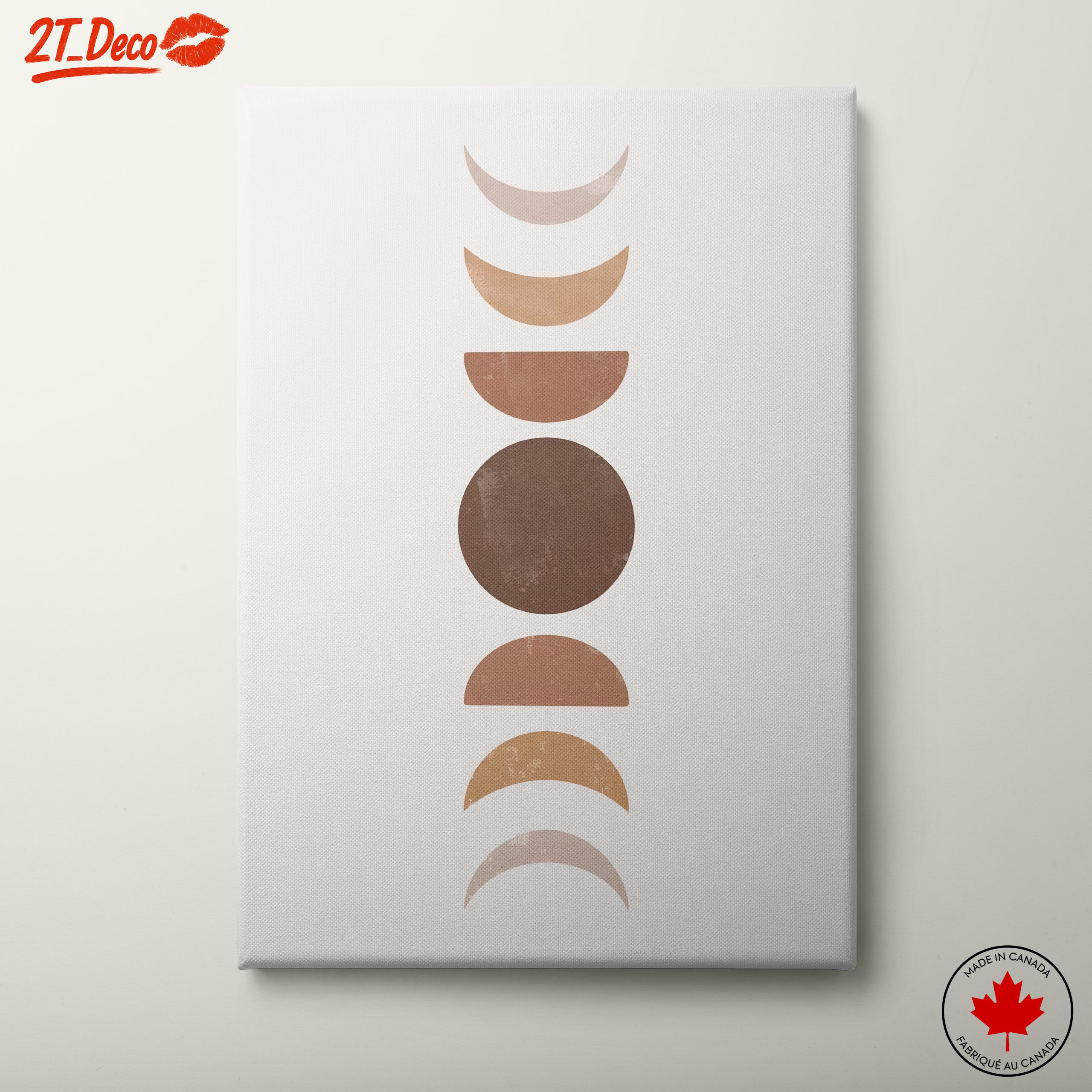 Colorful Abstract Moon Phases Art