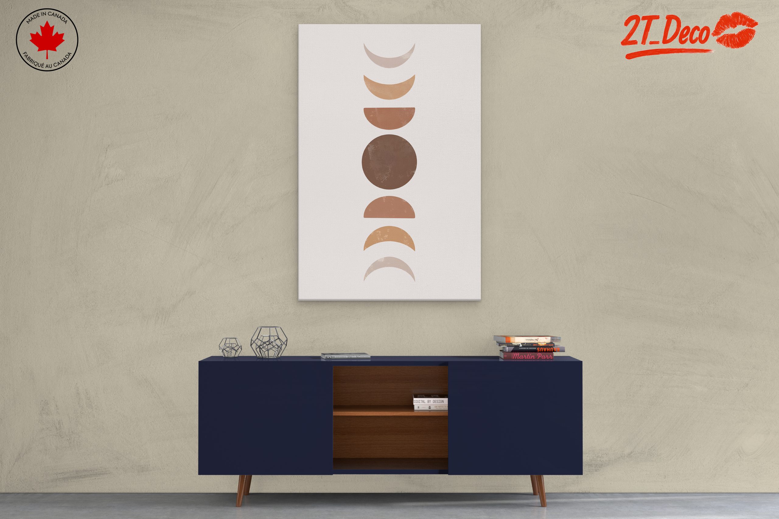 Colorful Abstract Moon Phases Art - Image 3