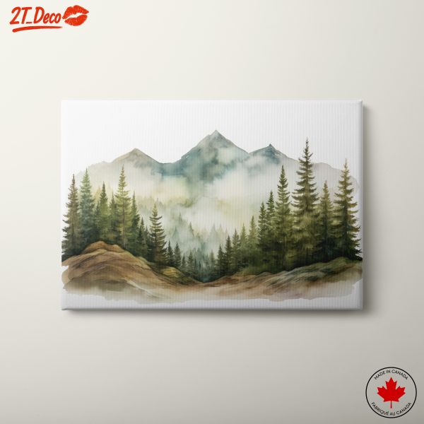 Serene Adventure Landscape with Mountains and Forests