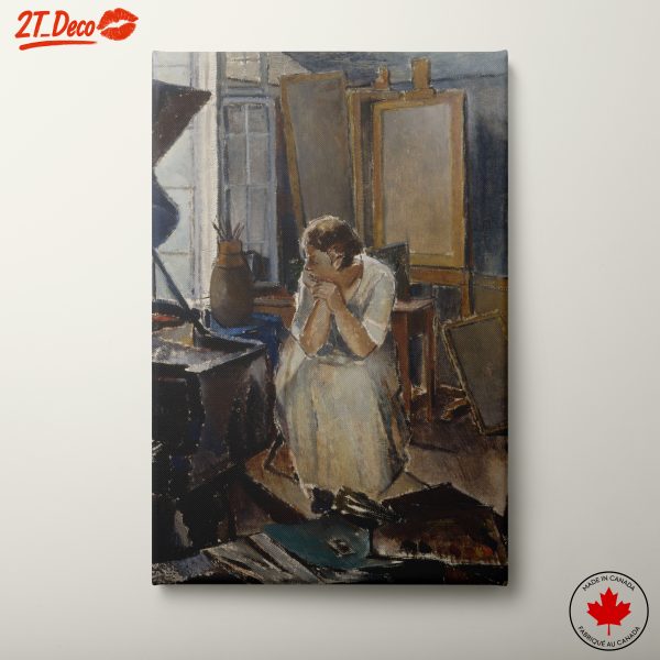 Contemporary Portrait of a Woman in Thought