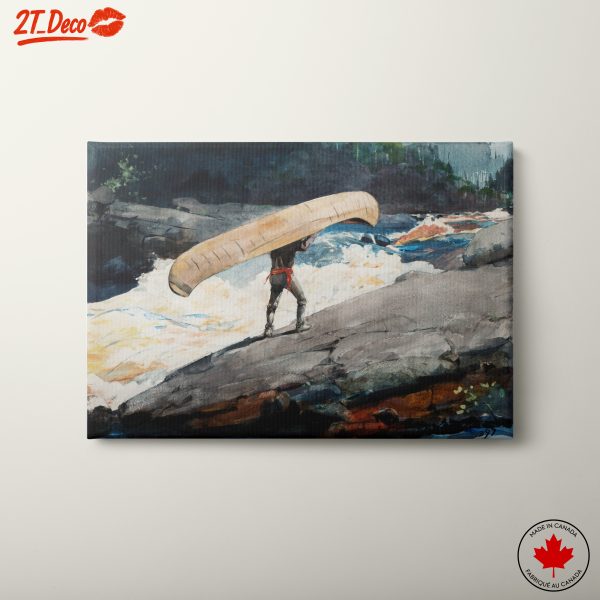 Canoeing Adventure in Rugged Landscape