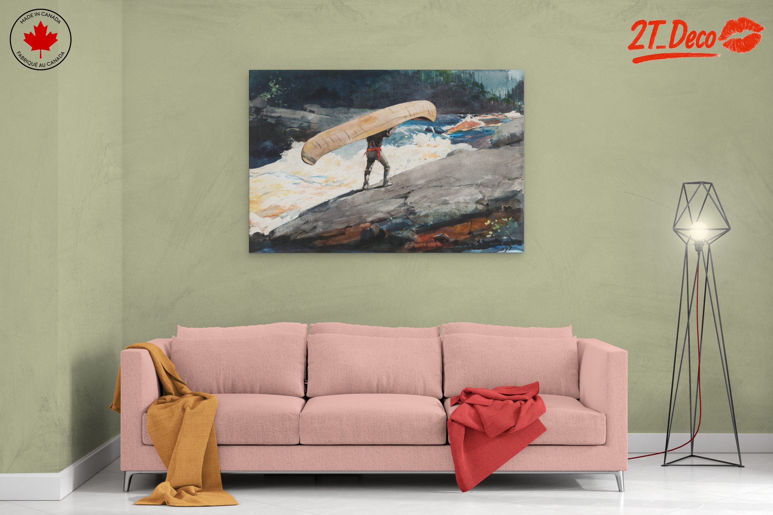 Canoeing Adventure in Rugged Landscape - Image 2