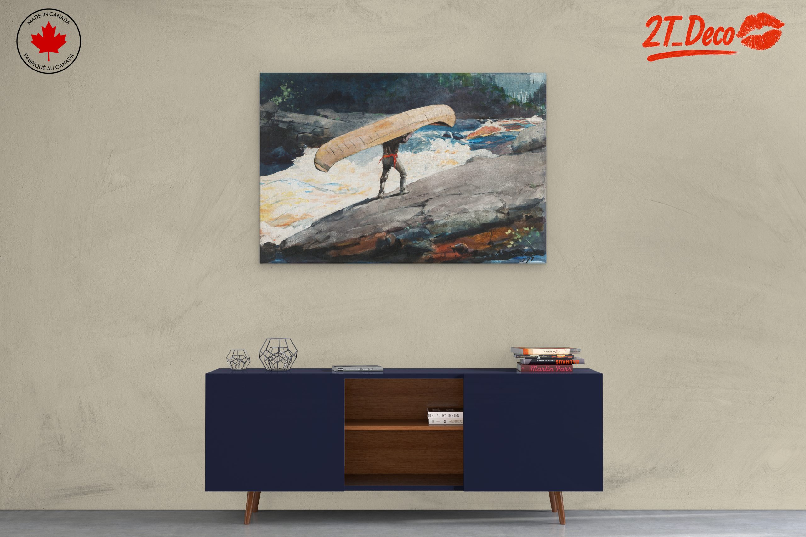Canoeing Adventure in Rugged Landscape - Image 3