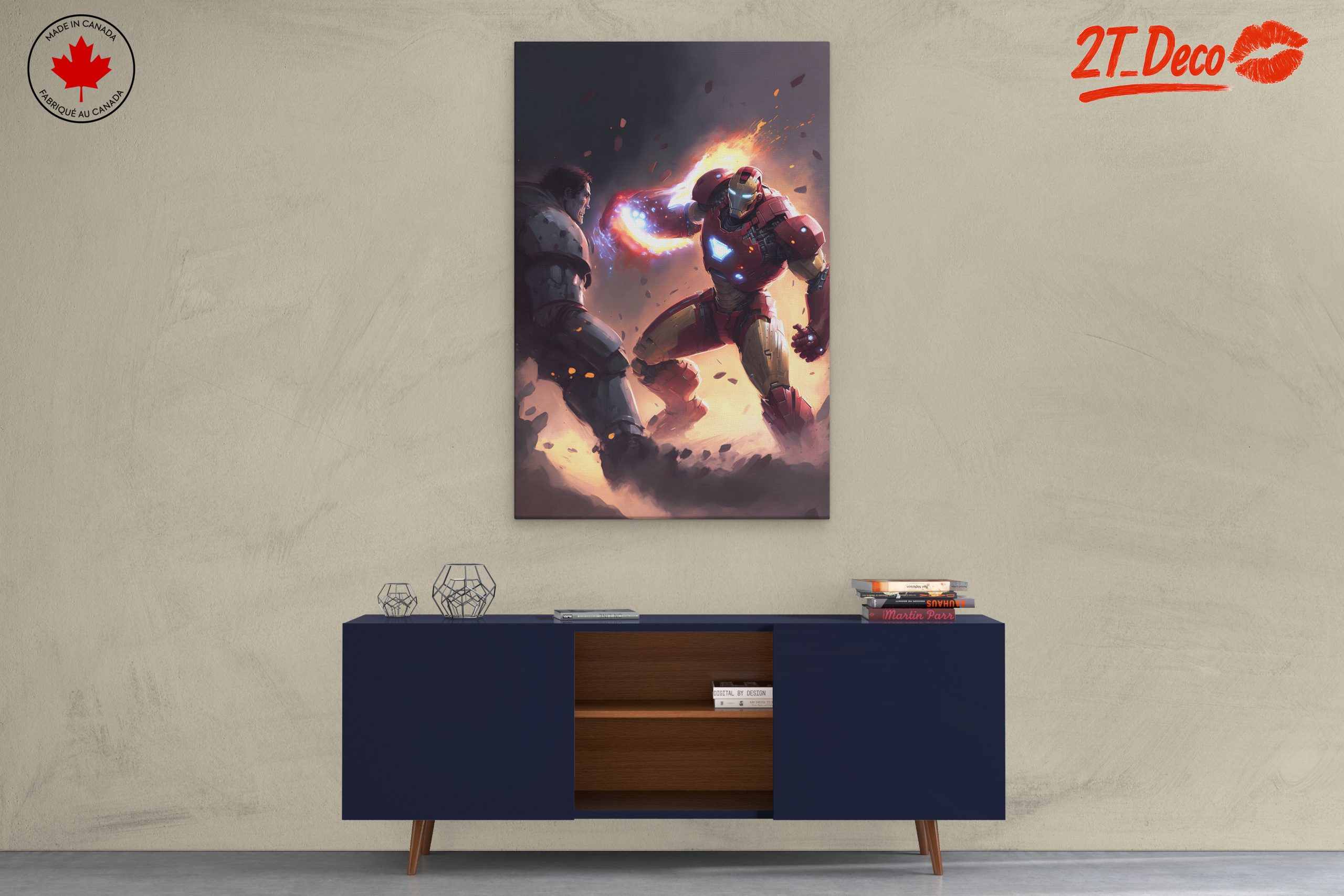 Epic Iron Man Action Scene Art - Image 3