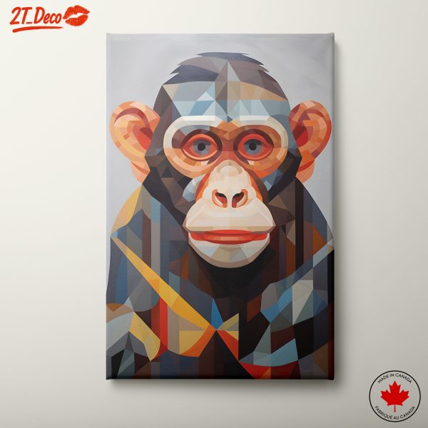 Geometric Chimpanzee Artwork