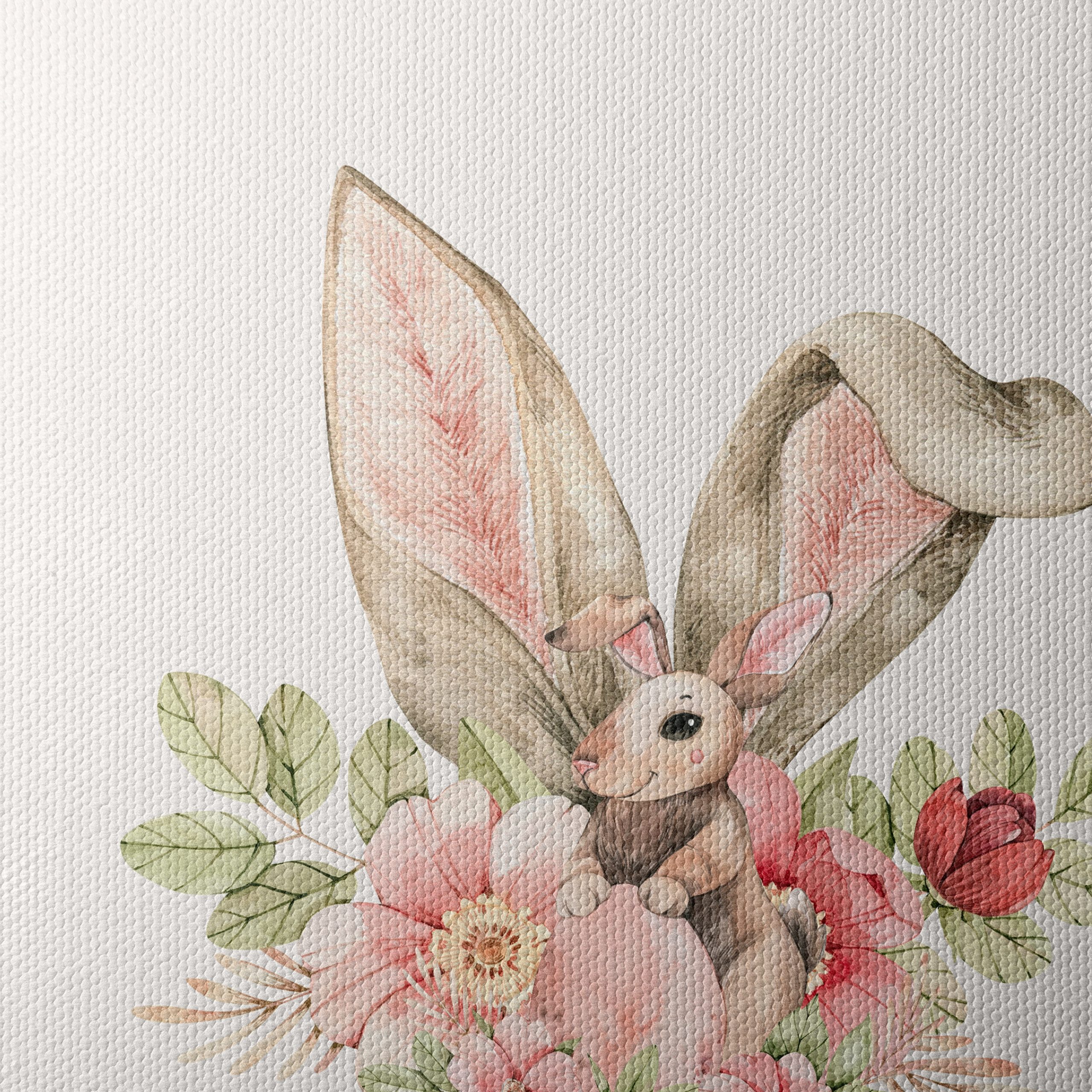Whimsical Rabbit with Floral Accents - Image 4